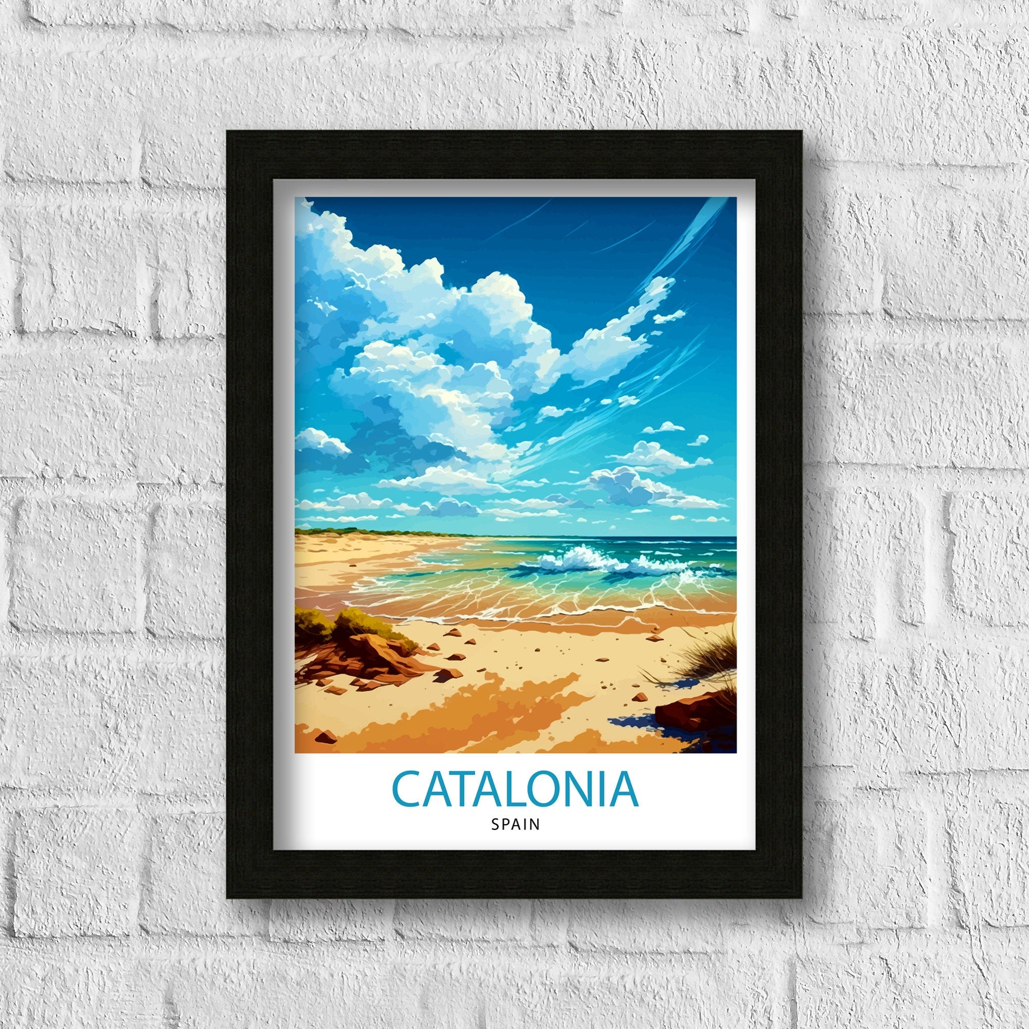 Catalonia Spain Travel Print Catalonia Wall Decor Catalonia Home Living Decor Catalonia Spain Illustration Travel Poster Gift for Catalonia