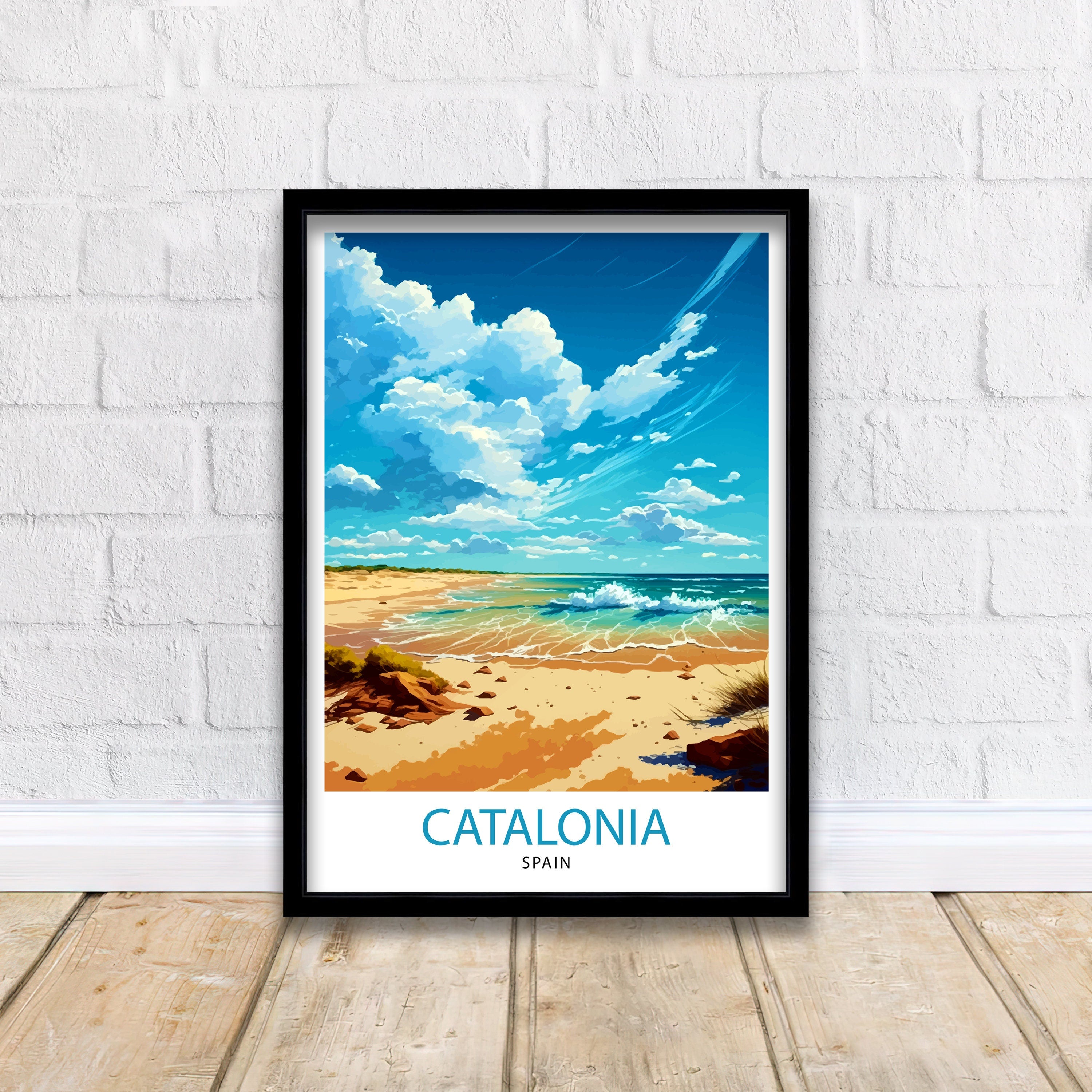 Catalonia Spain Travel Print Catalonia Wall Decor Catalonia Home Living Decor Catalonia Spain Illustration Travel Poster Gift for Catalonia