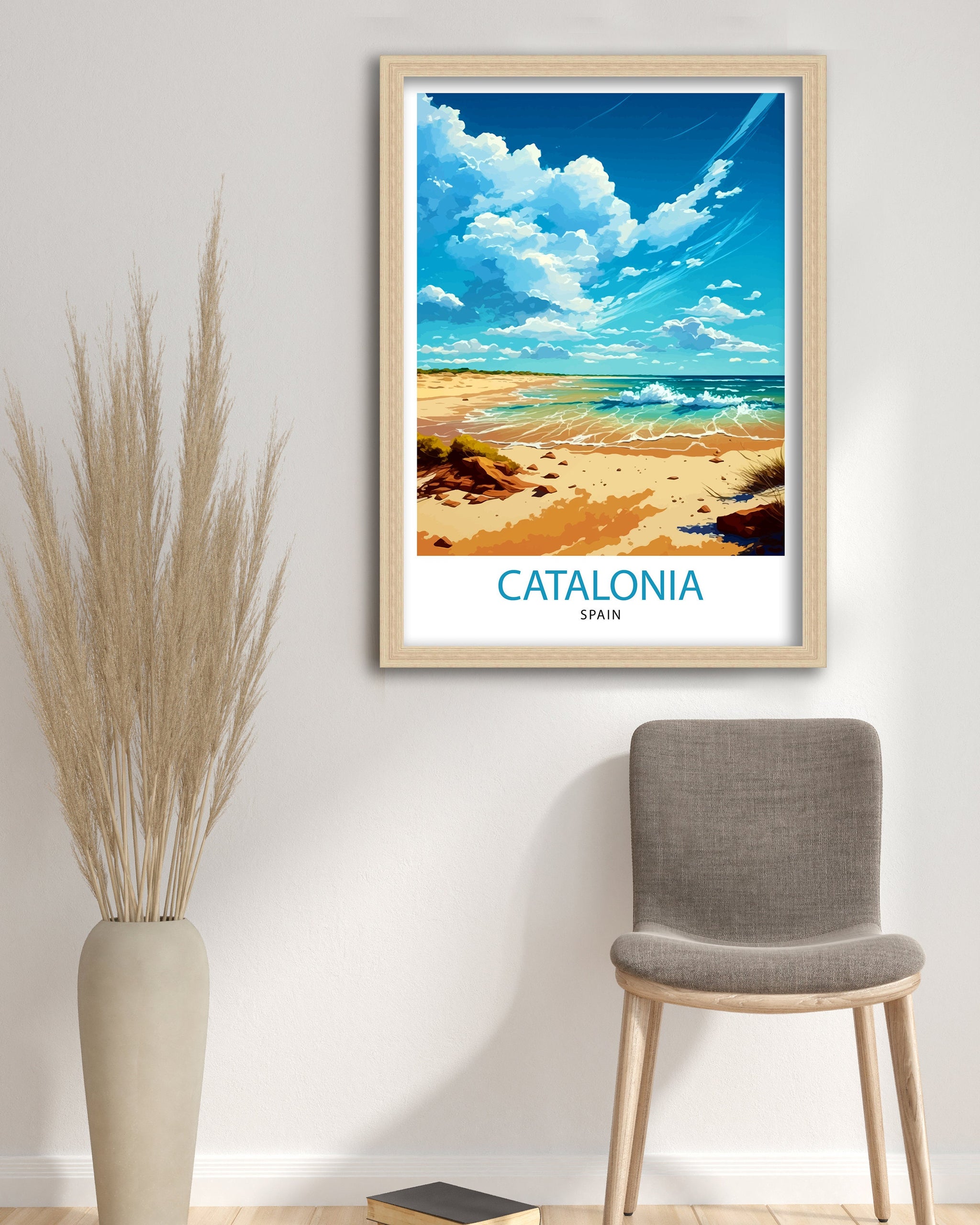 Catalonia Spain Travel Print Catalonia Wall Decor Catalonia Home Living Decor Catalonia Spain Illustration Travel Poster Gift for Catalonia