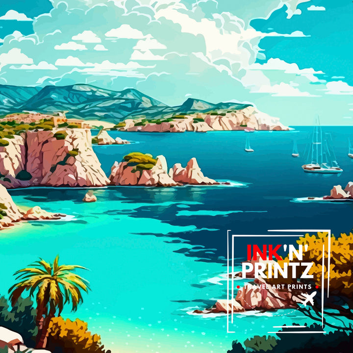 Majorca Spain Travel Print Majorca Wall Decor Majorca Home Living Decor Majorca Spain Illustration Travel Poster Gift for Majorca Spain