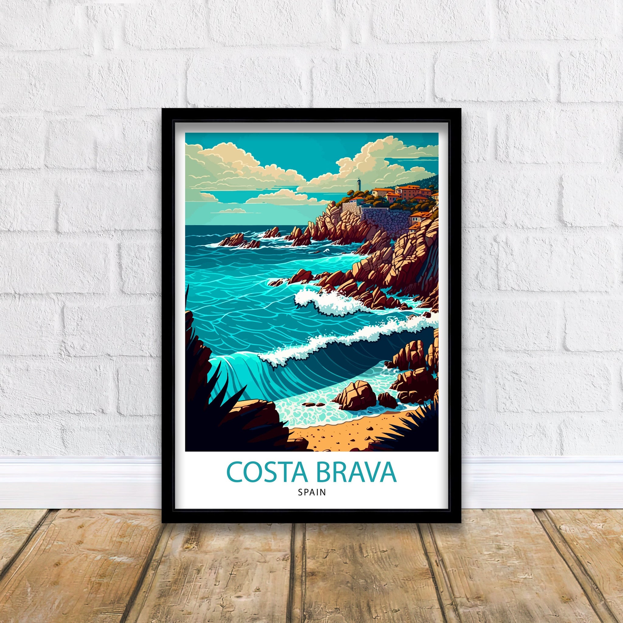 Costa Brava Spain Travel Print Costa Brava Wall Decor Costa Brava Home Living Decor Costa Brava Illustration, Travel Poster Gift