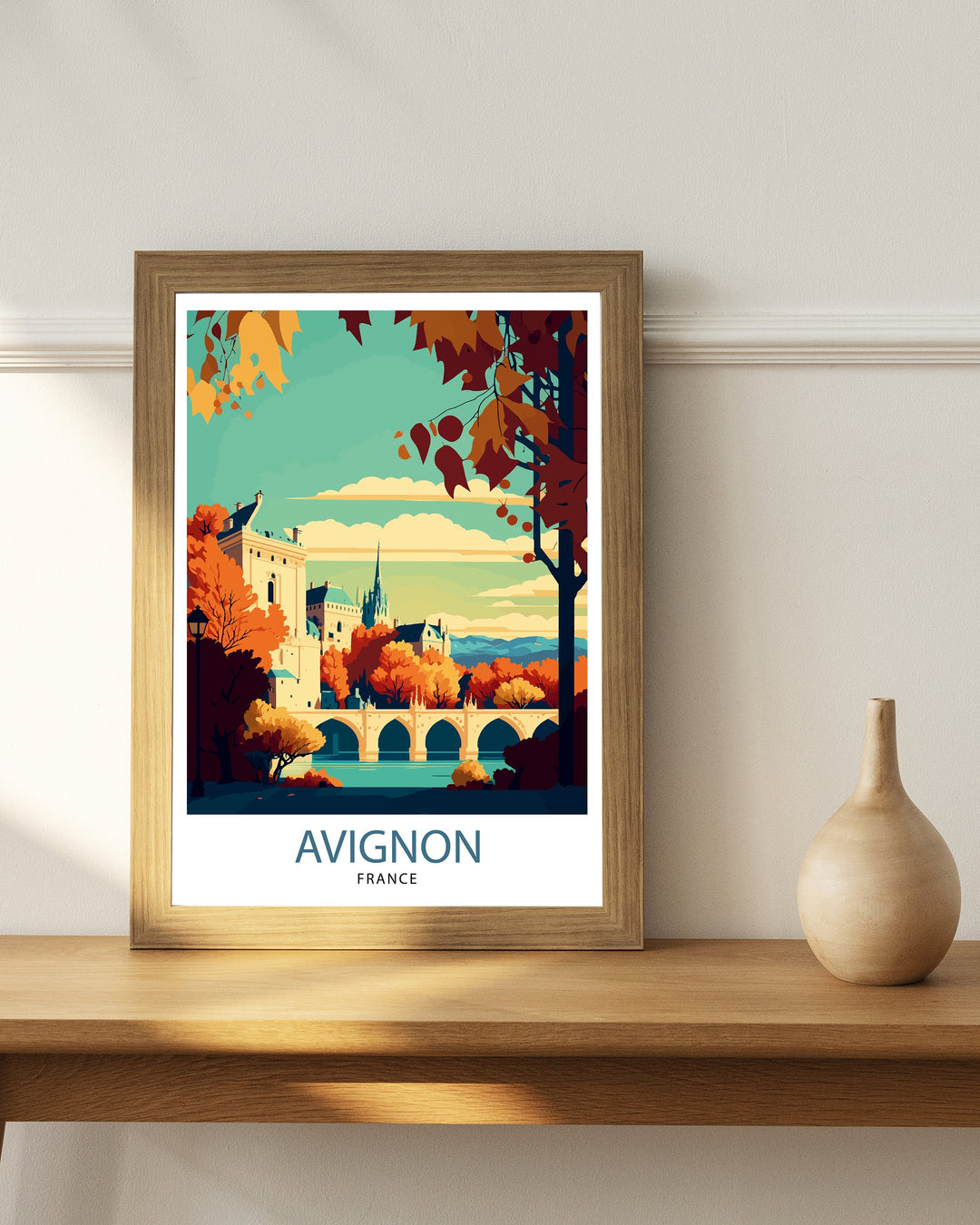 Avignon France Travel Print , Avignon Wall Decor, Avignon Home Living Decor, Avignon France Illustration, Travel Poster Gift for Avignon
