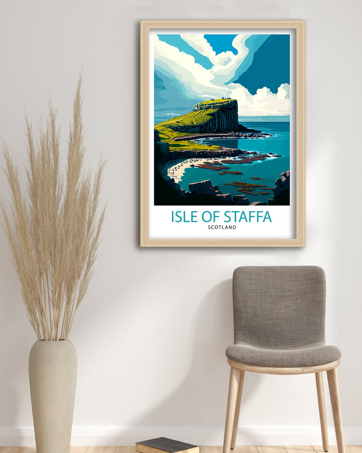 Staffa Scotland Travel Poster Staffa