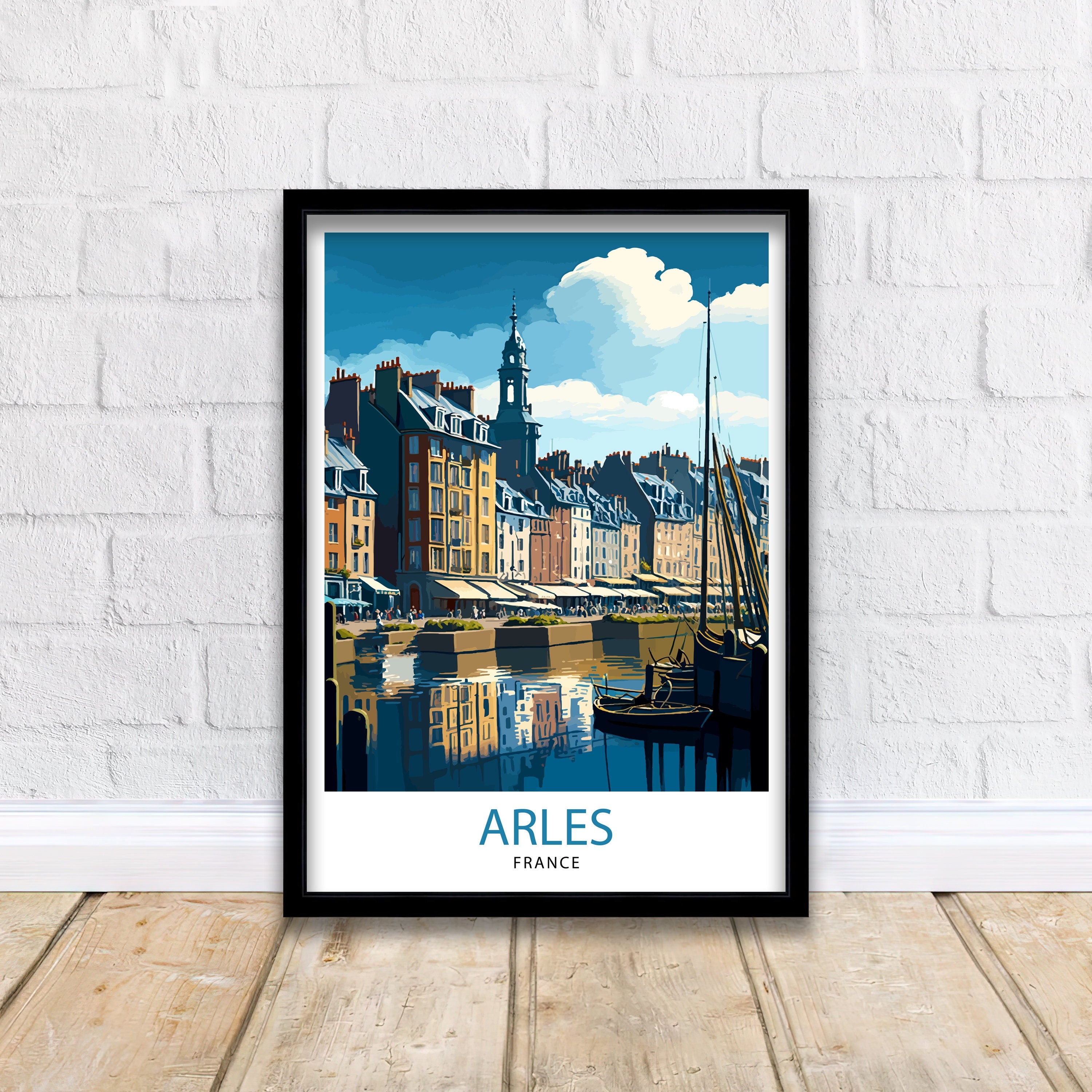 Arles France Travel Print Arles Wall Decor Arles Home Living Decor Arles France Illustration Travel Poster Gift for Arles France Home Decor