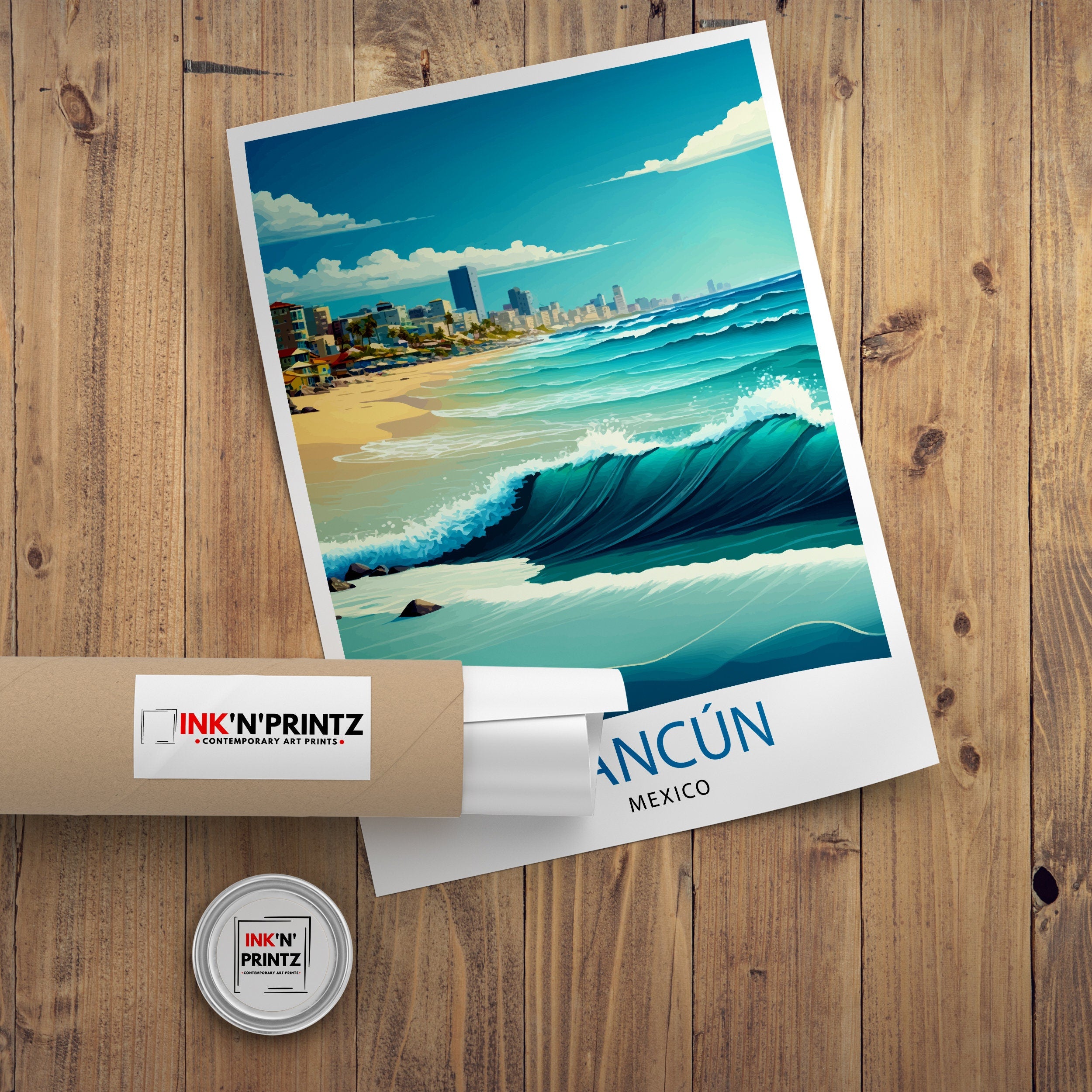 Cancun Mexico Travel Print Cancun Wall Decor Cancun Home Living Decor Cancun Illustration Travel Poster Gift for Cancun Mexico Home Decor
