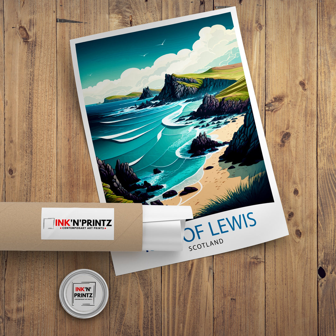 Isle of Lewis Travel Poster Lewis