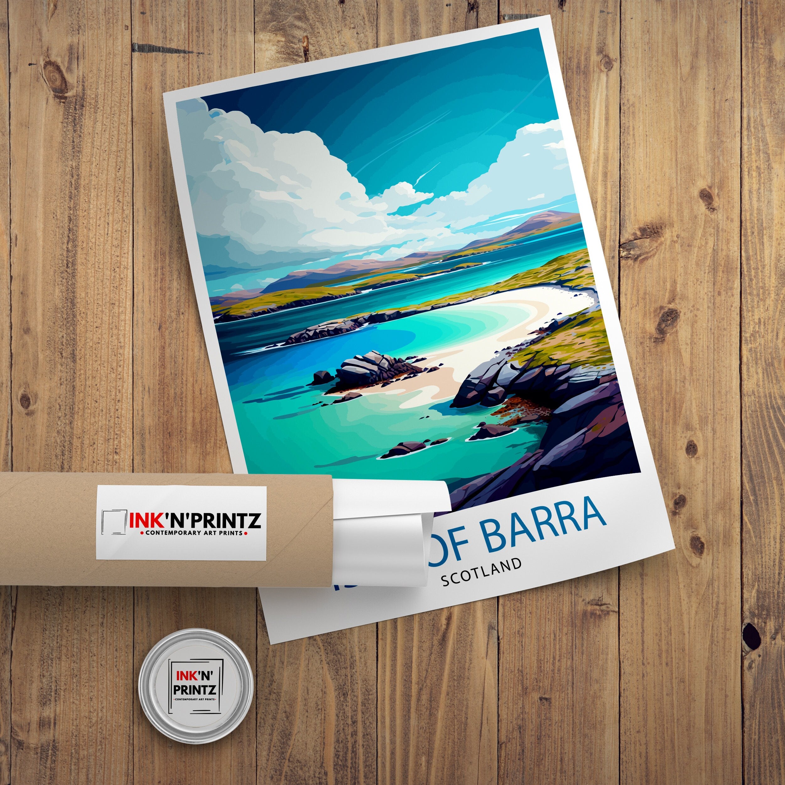 Isle of Barra Travel Print Barra Wall Decor Barra Home Living Decor Barra Illustration Travel Poster Gift For Barra Barra Home Decor