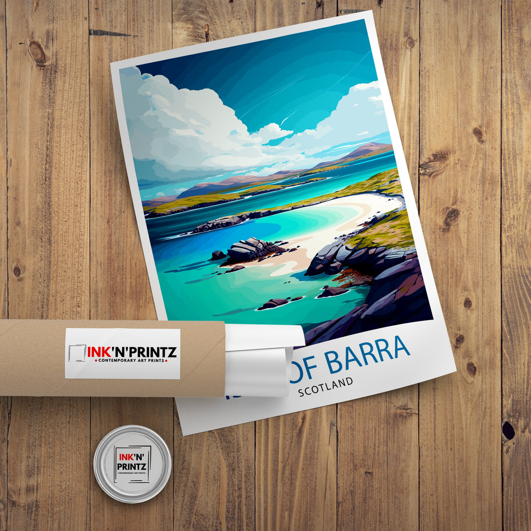 Isle of Barra Travel Poster Barra