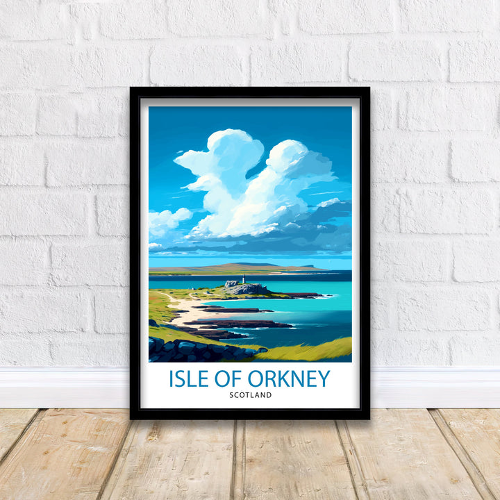 Isle of Orkney Scotland Travel Poster Orkney