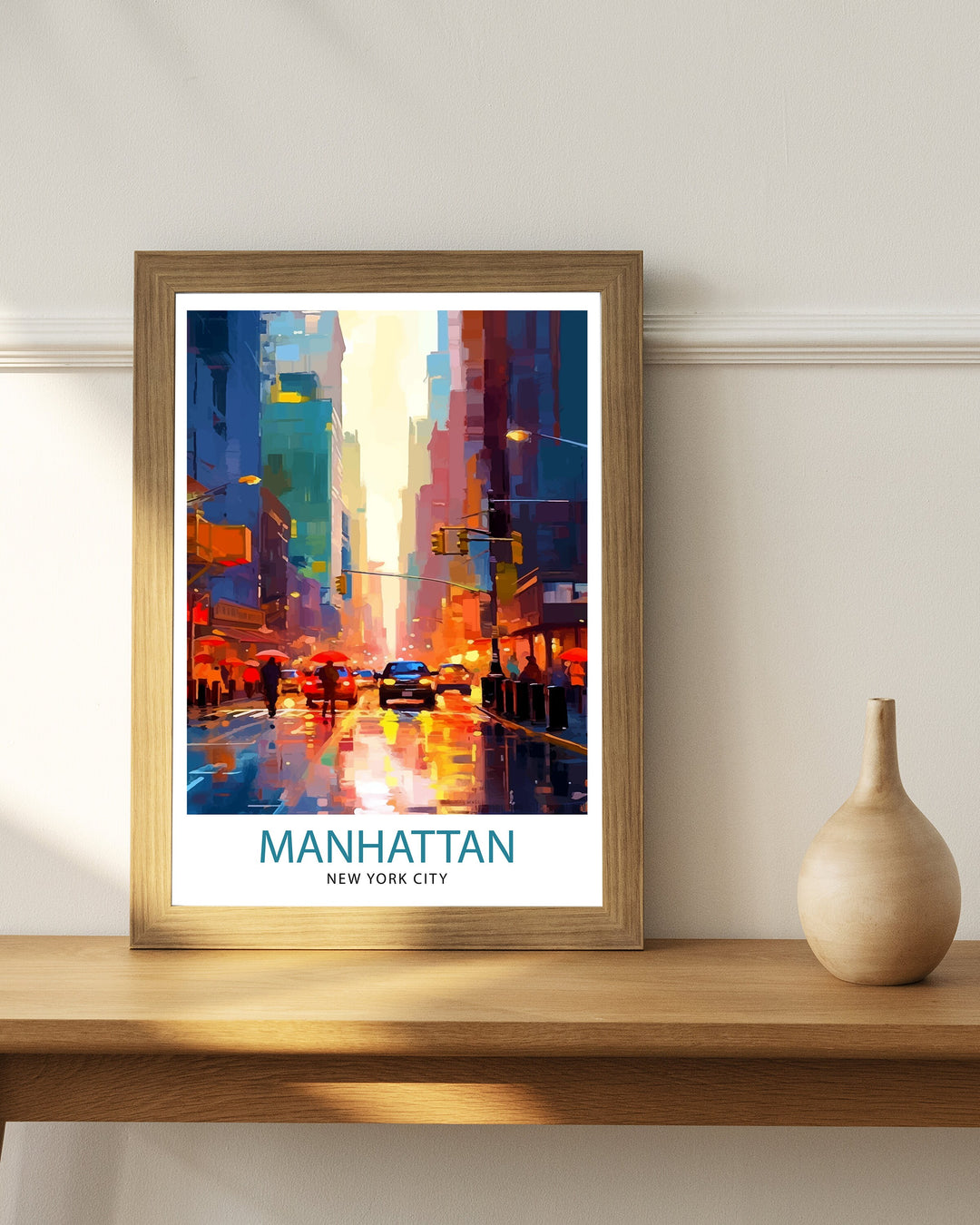 Manhattan New York City Travel Poster