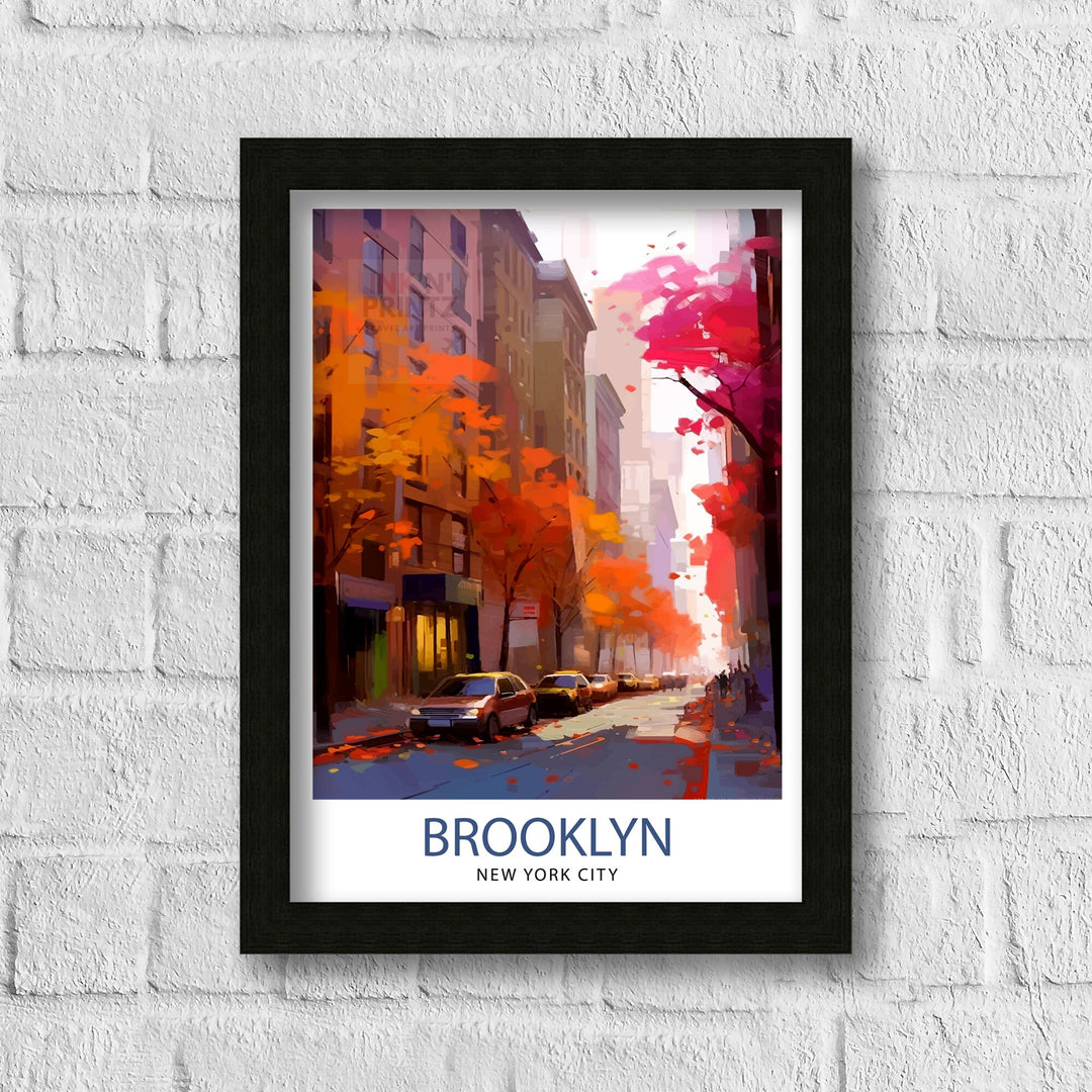 Brooklyn New York City Travel Poster