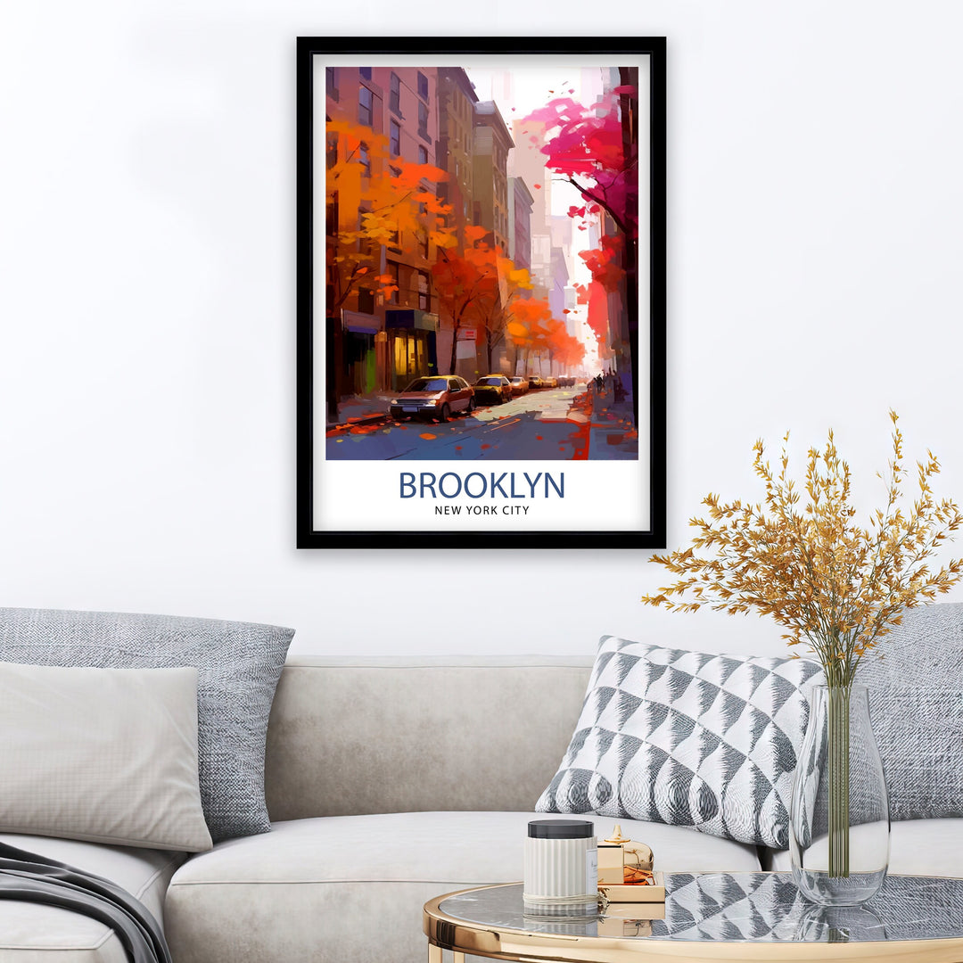 Brooklyn New York City Travel Poster