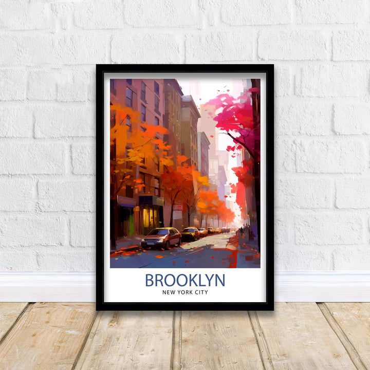 Brooklyn New York City Travel Poster