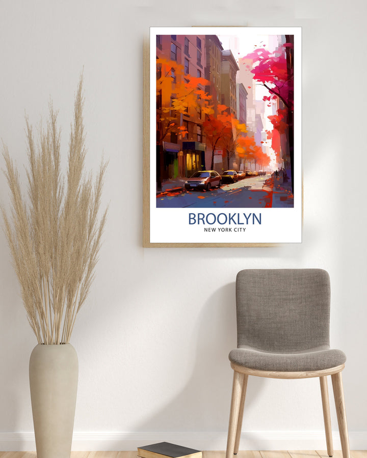 Brooklyn New York City Travel Poster