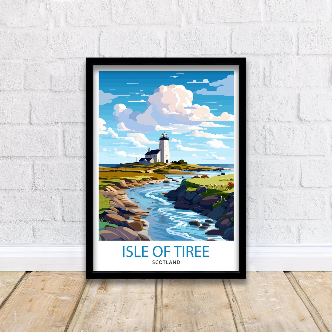 Isle of Tiree Scotland Travel Poster Tiree