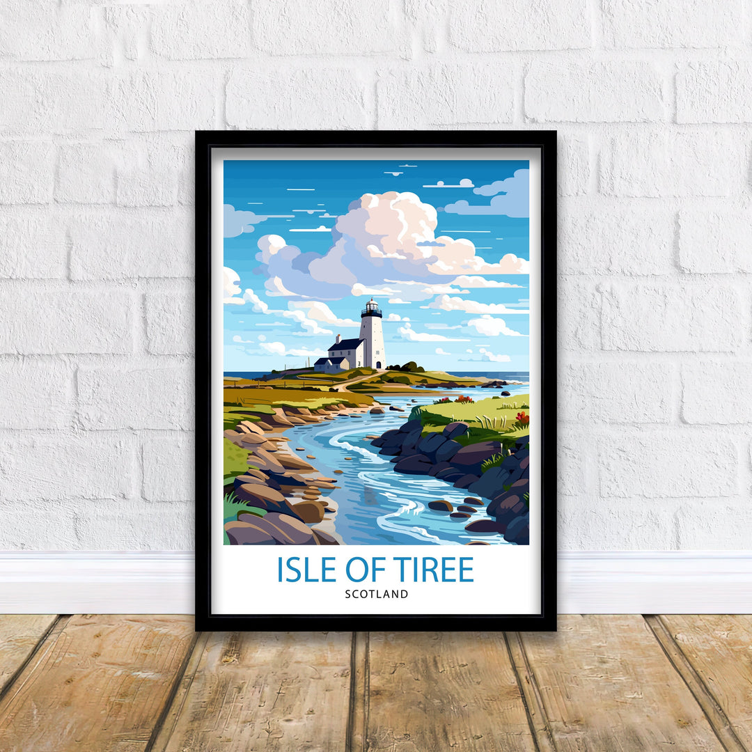 Isle of Tiree Scotland Travel Poster Tiree