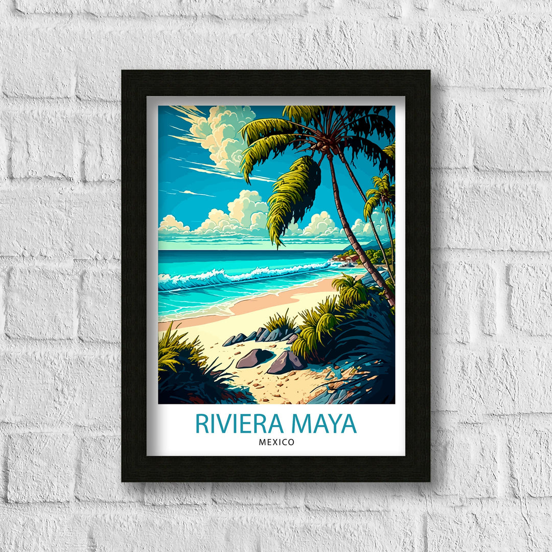 Riviera Maya Mexico Travel Poster Riviera Maya