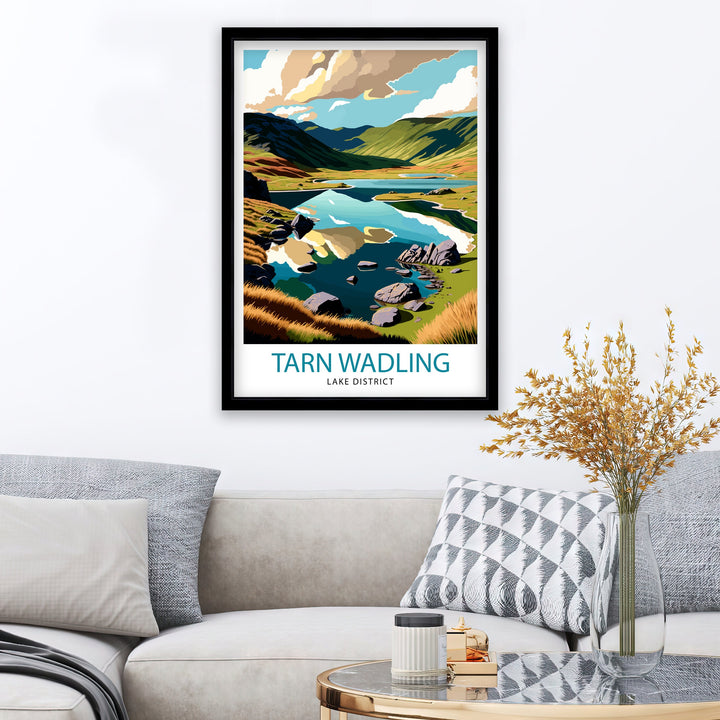 Tarn Wadling Lake District Travel Poster Lake District