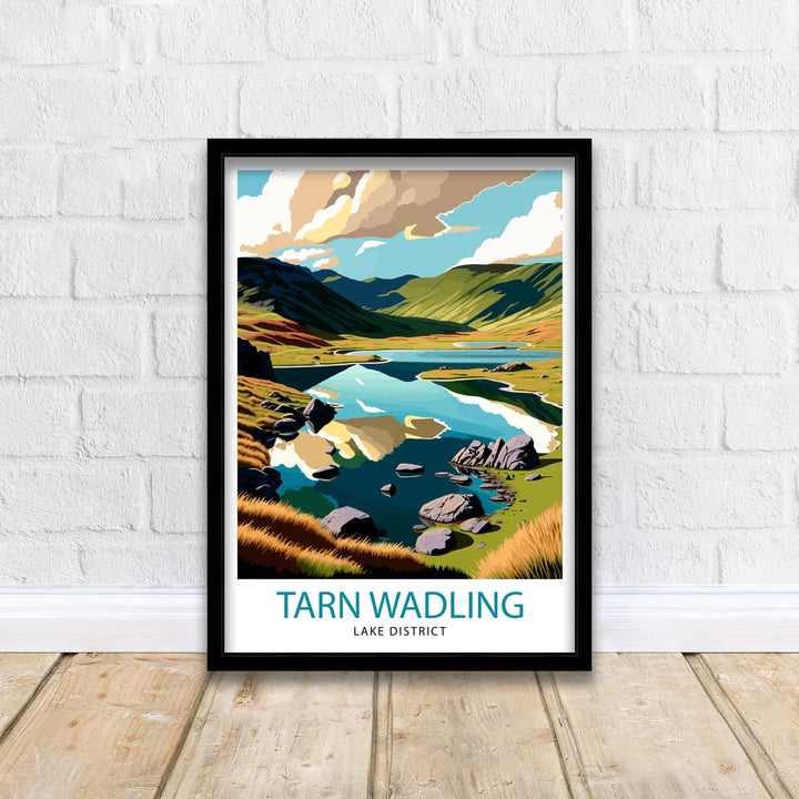 Tarn Wadling Lake District Travel Poster Lake District