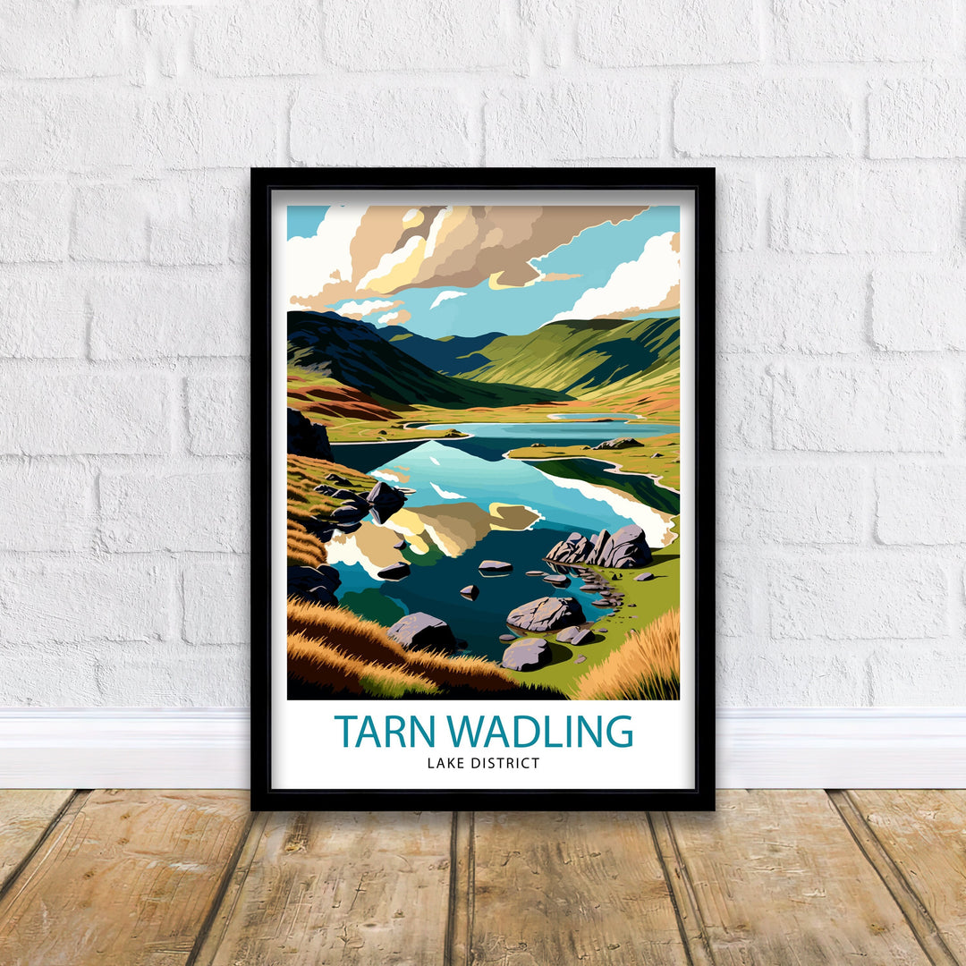 Tarn Wadling Lake District Travel Poster Lake District