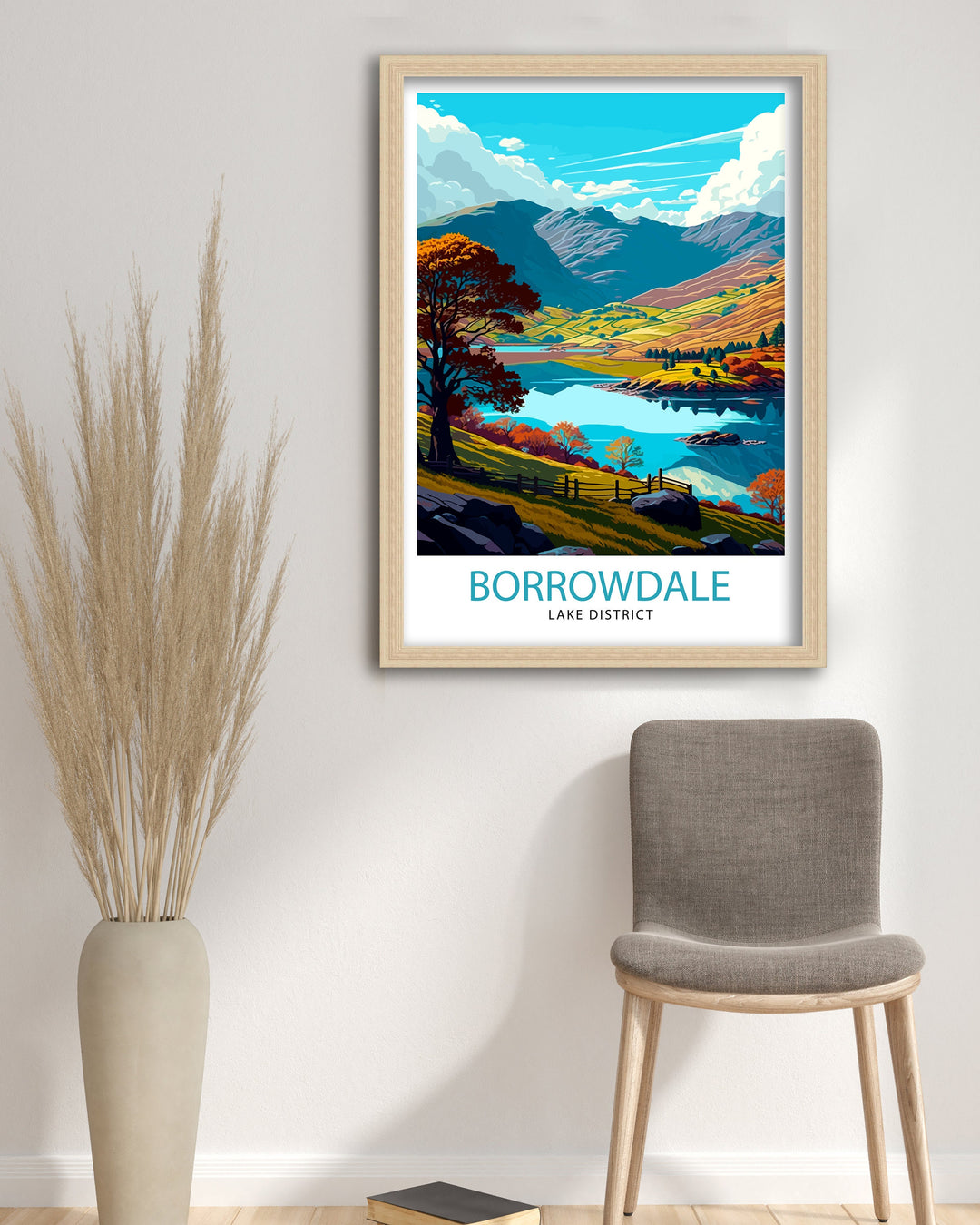 Borrowdale Lake District Travel Poster Lake District