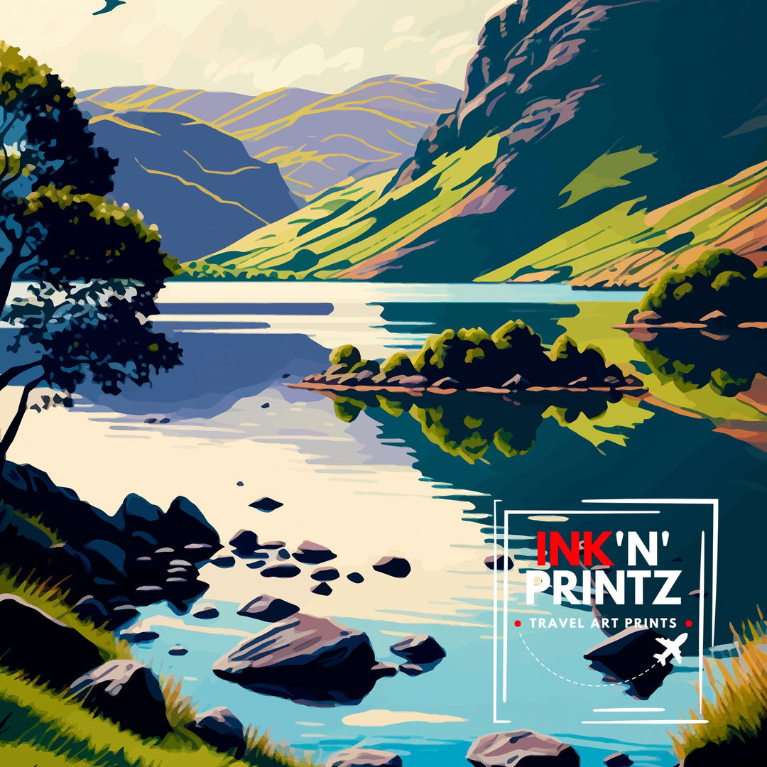 Ullswater Lake District Travel Poster Lake District