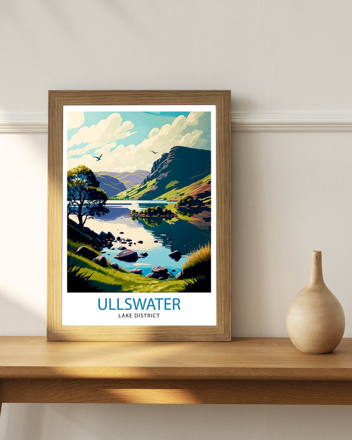 Ullswater Lake District Travel Poster Lake District