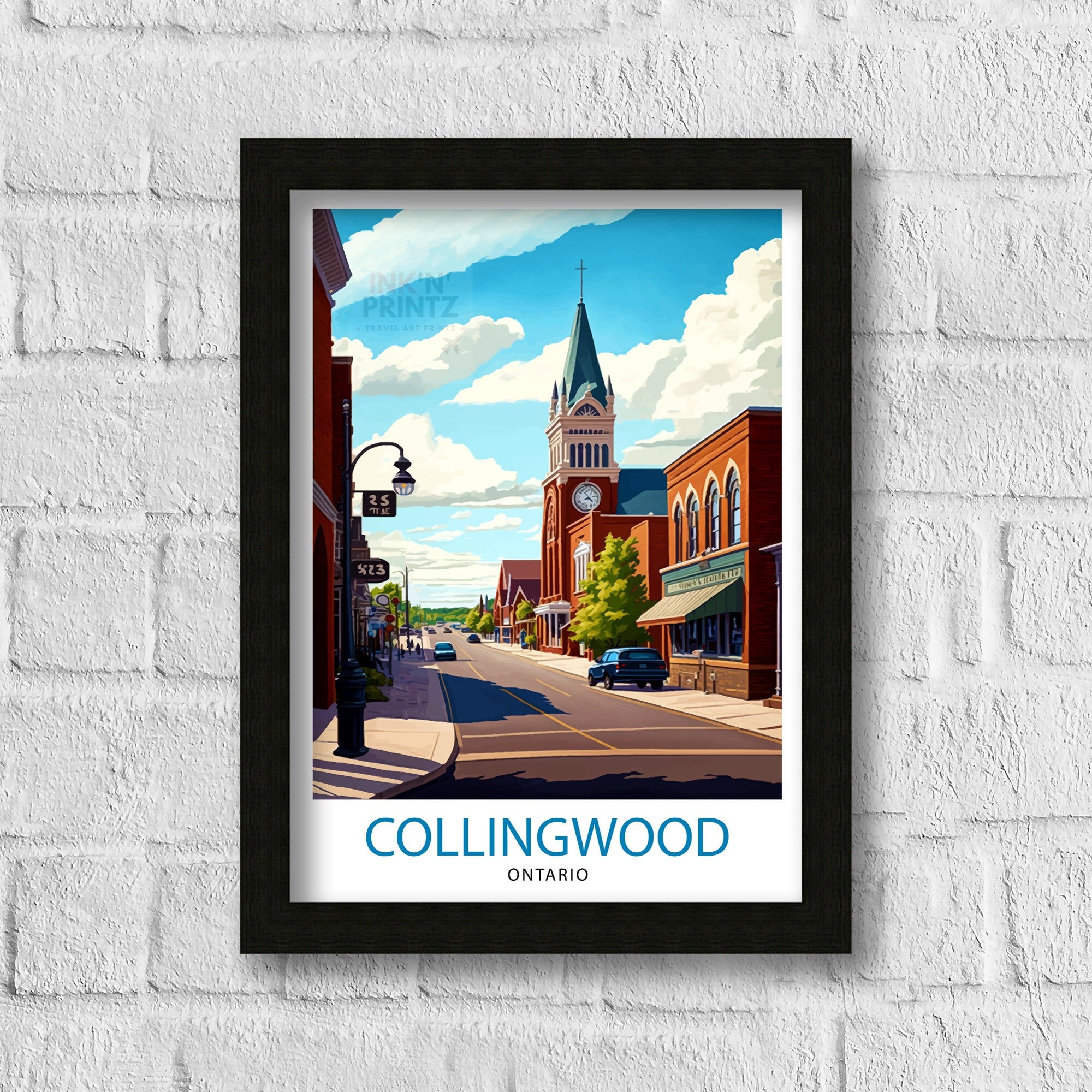 Collingwood Ontario Travel Print Collingwood Wall Decor Collingwood Poster Ontario Travel Prints Collingwood Art Print Collingwood