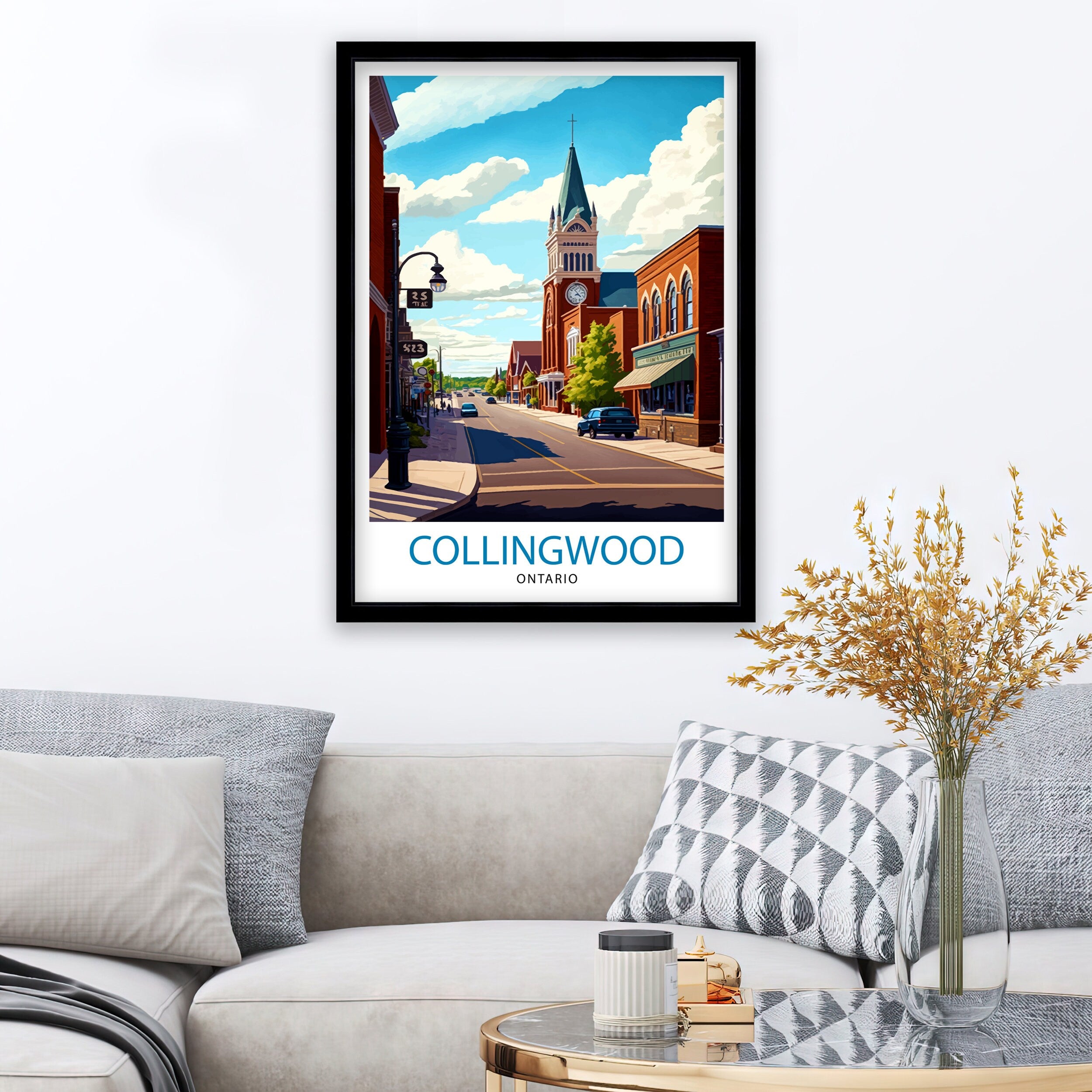 Collingwood Ontario Travel Print Collingwood Wall Decor Collingwood Poster Ontario Travel Prints Collingwood Art Print Collingwood