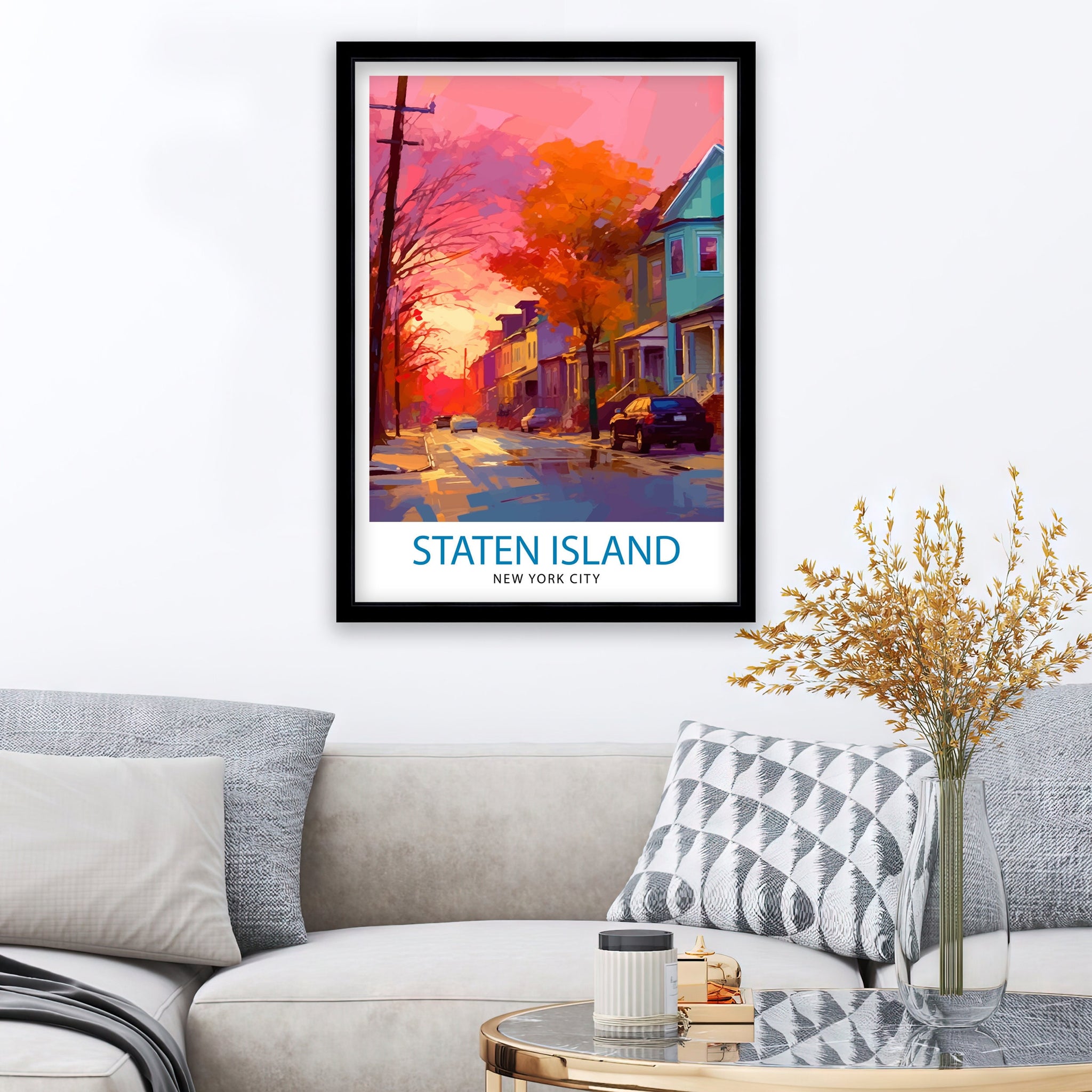 Staten Island New York Travel Print| Staten Island Wall Decor Staten Island Poster New York Travel Prints Staten Island Art Print Staten