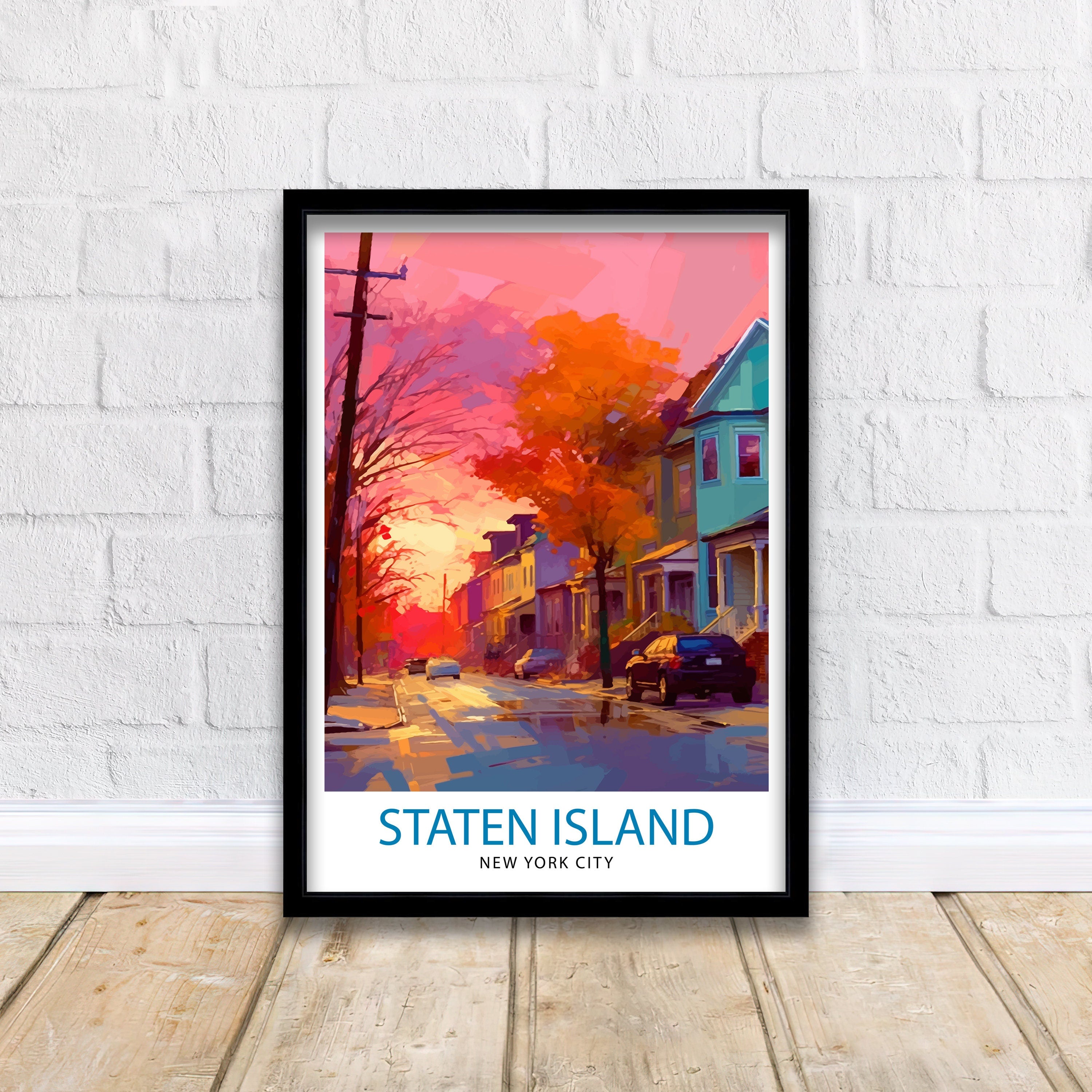 Staten Island New York Travel Print| Staten Island Wall Decor Staten Island Poster New York Travel Prints Staten Island Art Print Staten