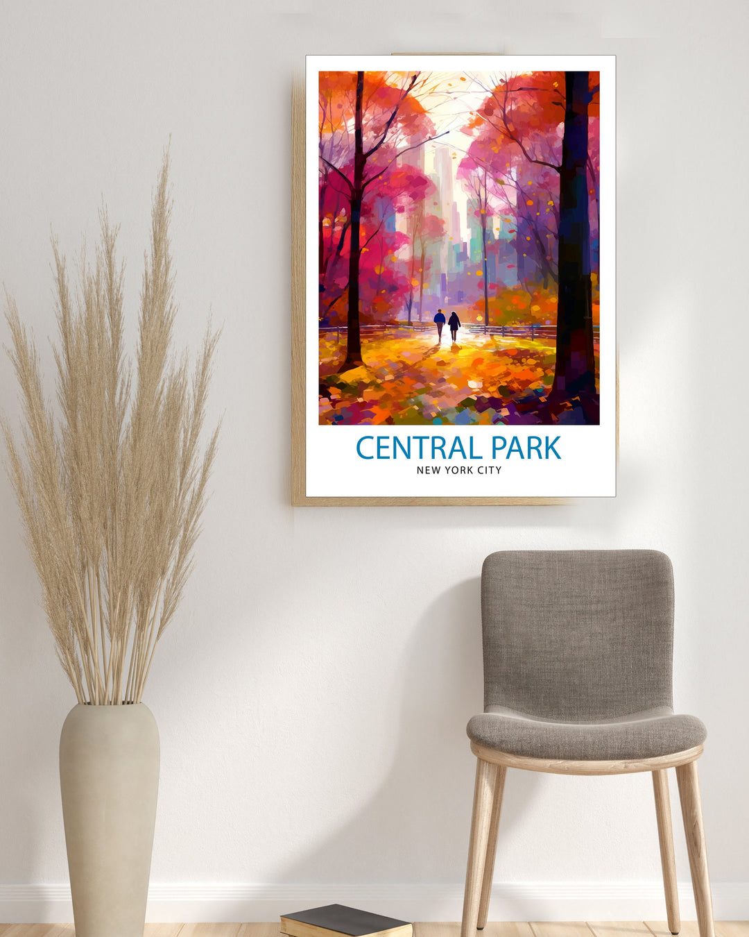 Central Park New York Travel Poster