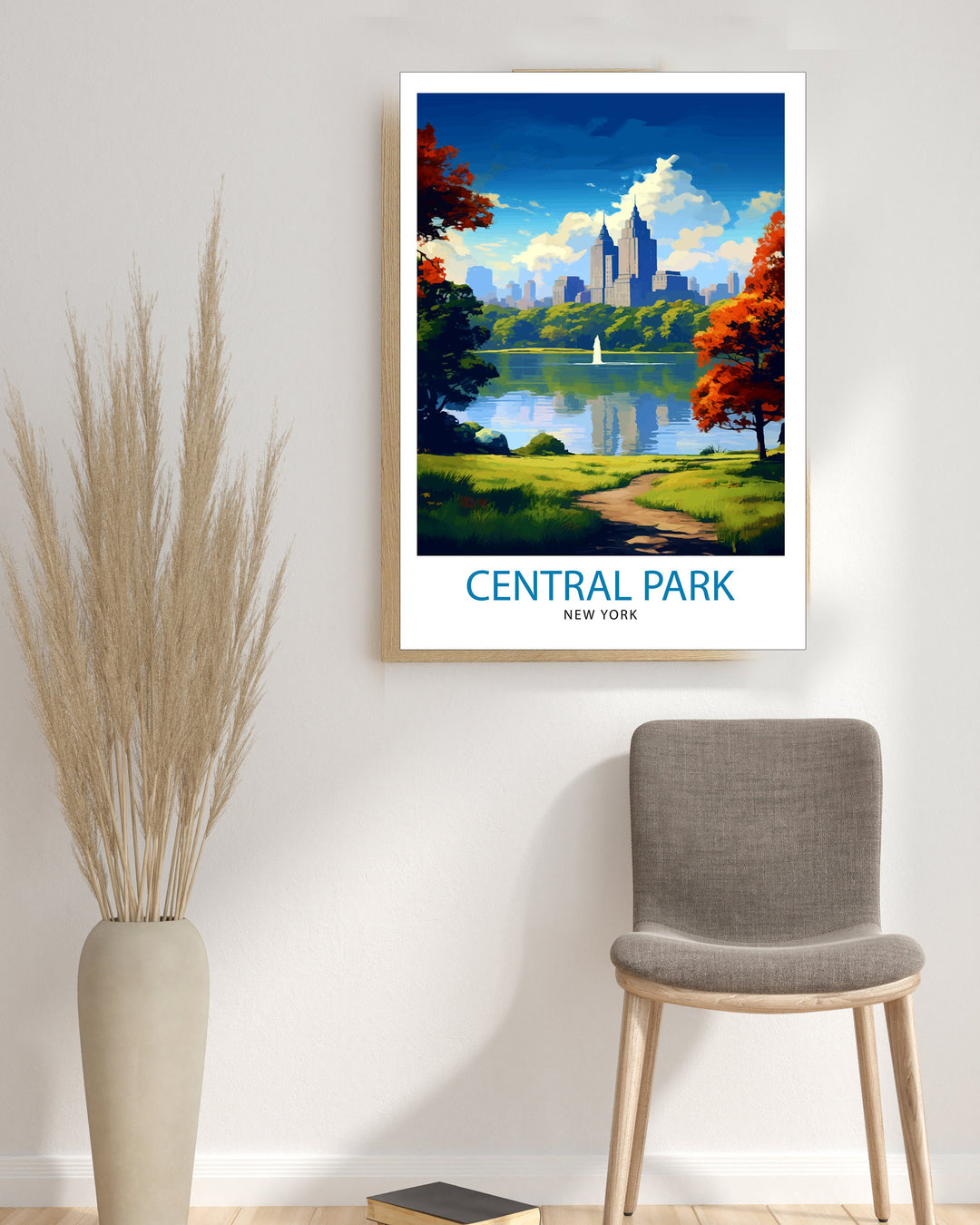 Central Park New York Travel Poster