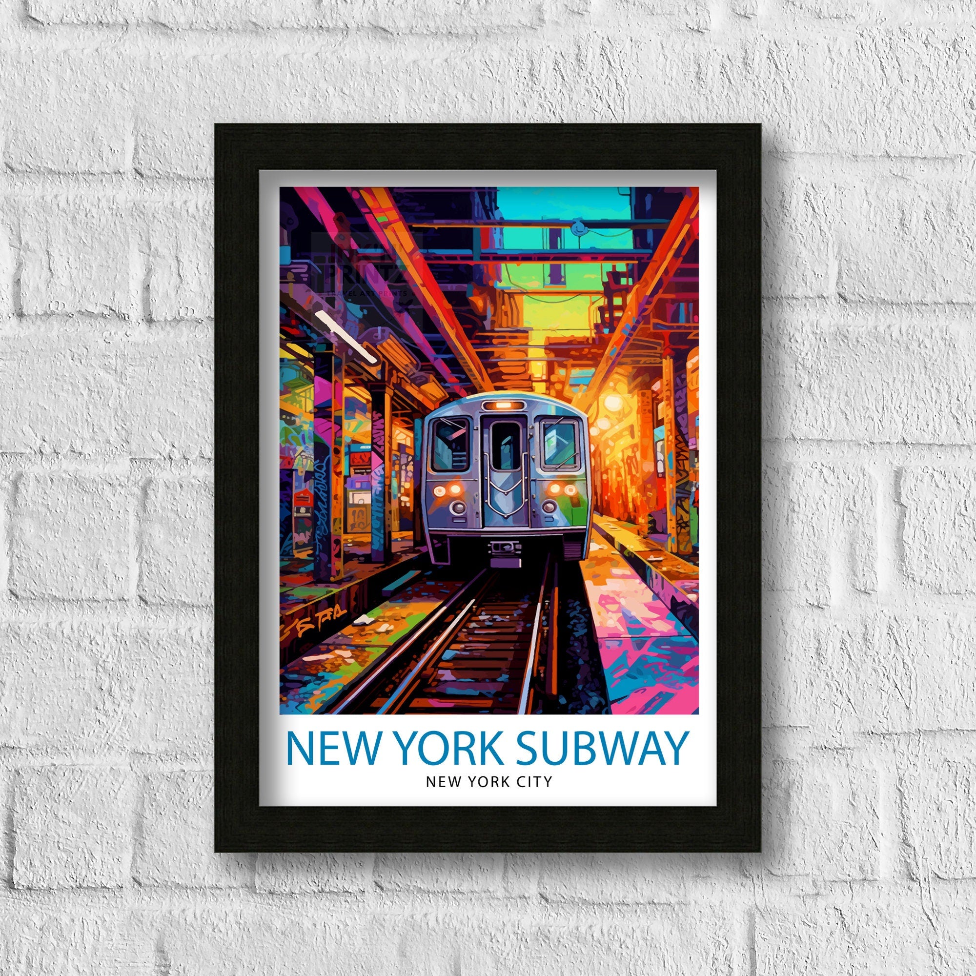 New York Subway Print| NYC Subway Wall Decor New York City Subway Poster Urban Travel Prints New York Subway Art Print Subway Map