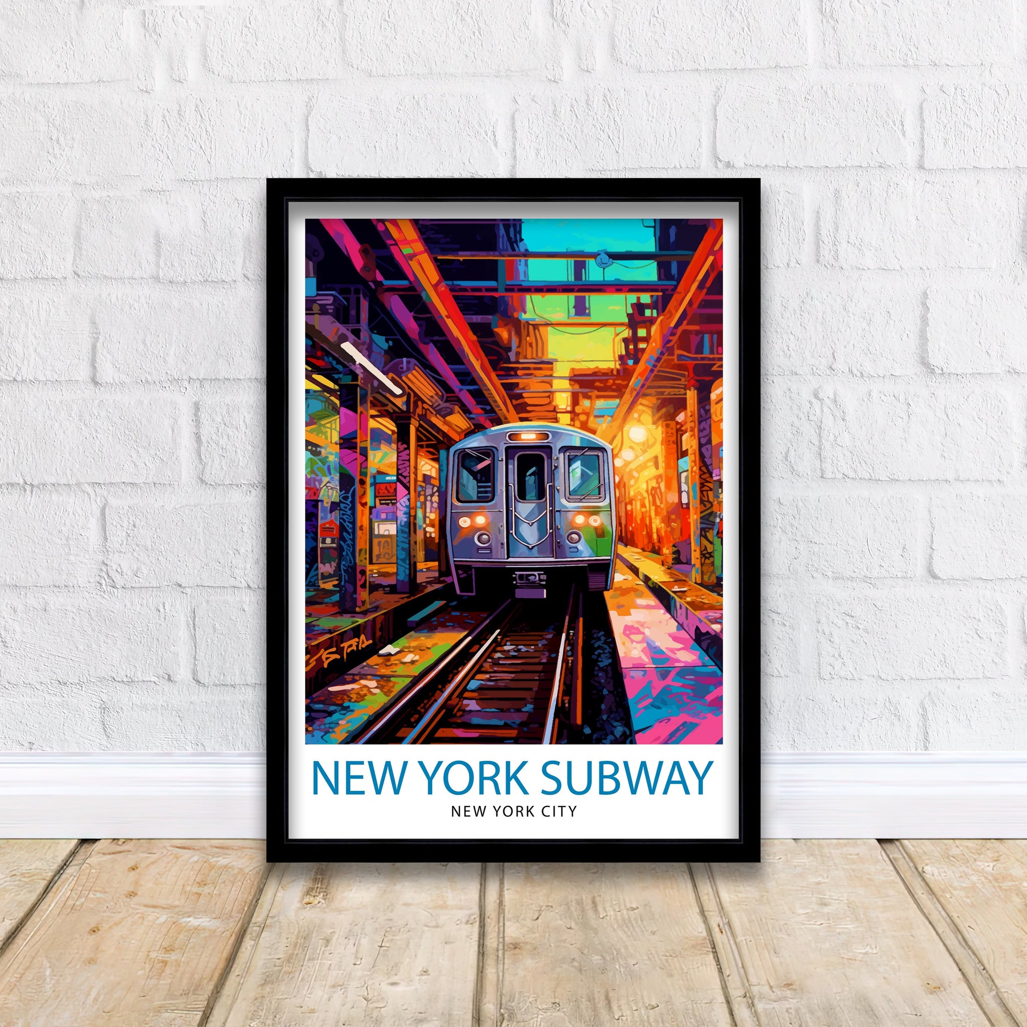 New York Subway Print| NYC Subway Wall Decor New York City Subway Poster Urban Travel Prints New York Subway Art Print Subway Map
