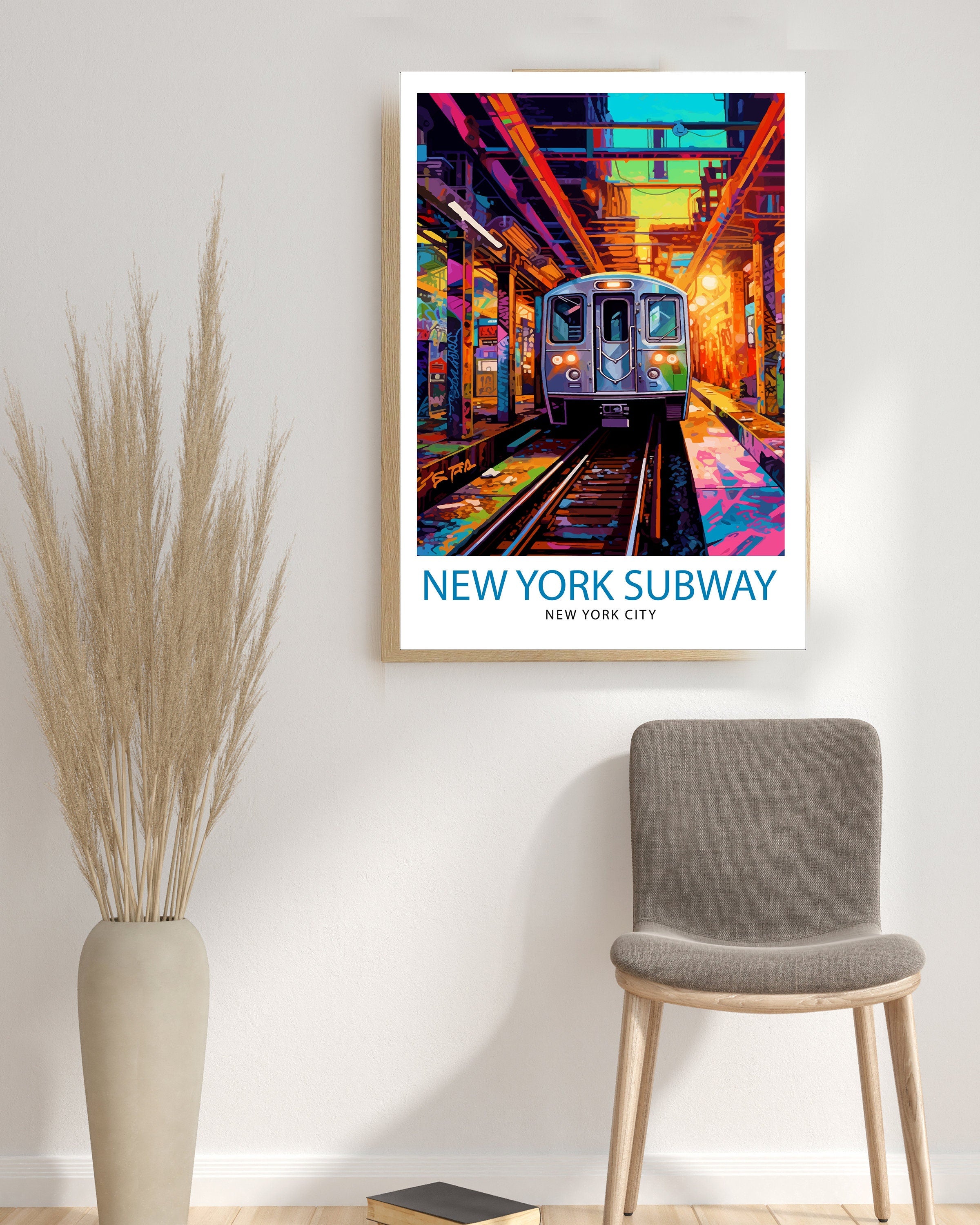 New York Subway Print| NYC Subway Wall Decor New York City Subway Poster Urban Travel Prints New York Subway Art Print Subway Map