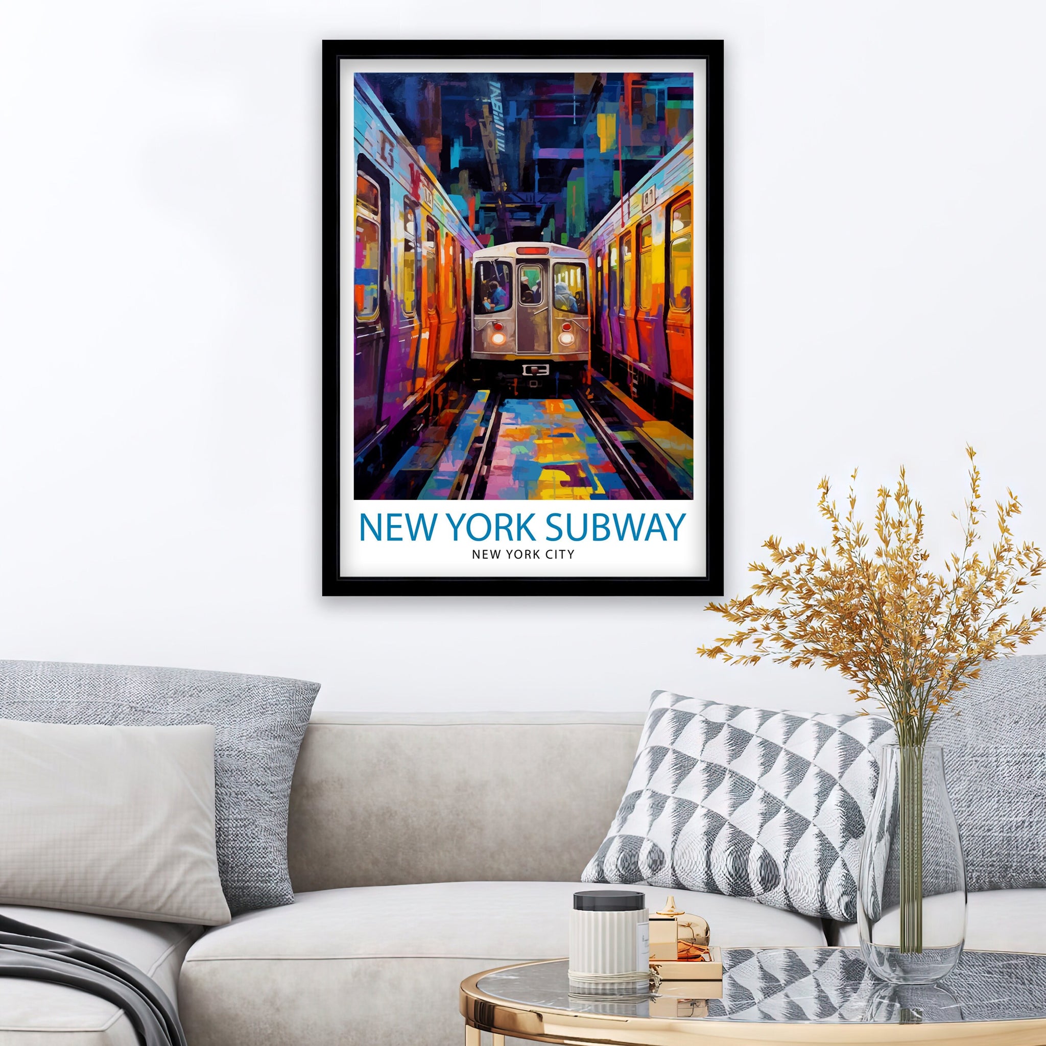 New York Subway Print| NYC Subway Wall Decor New York City Subway Poster Urban Travel Prints New York Subway Art Print Subway Map
