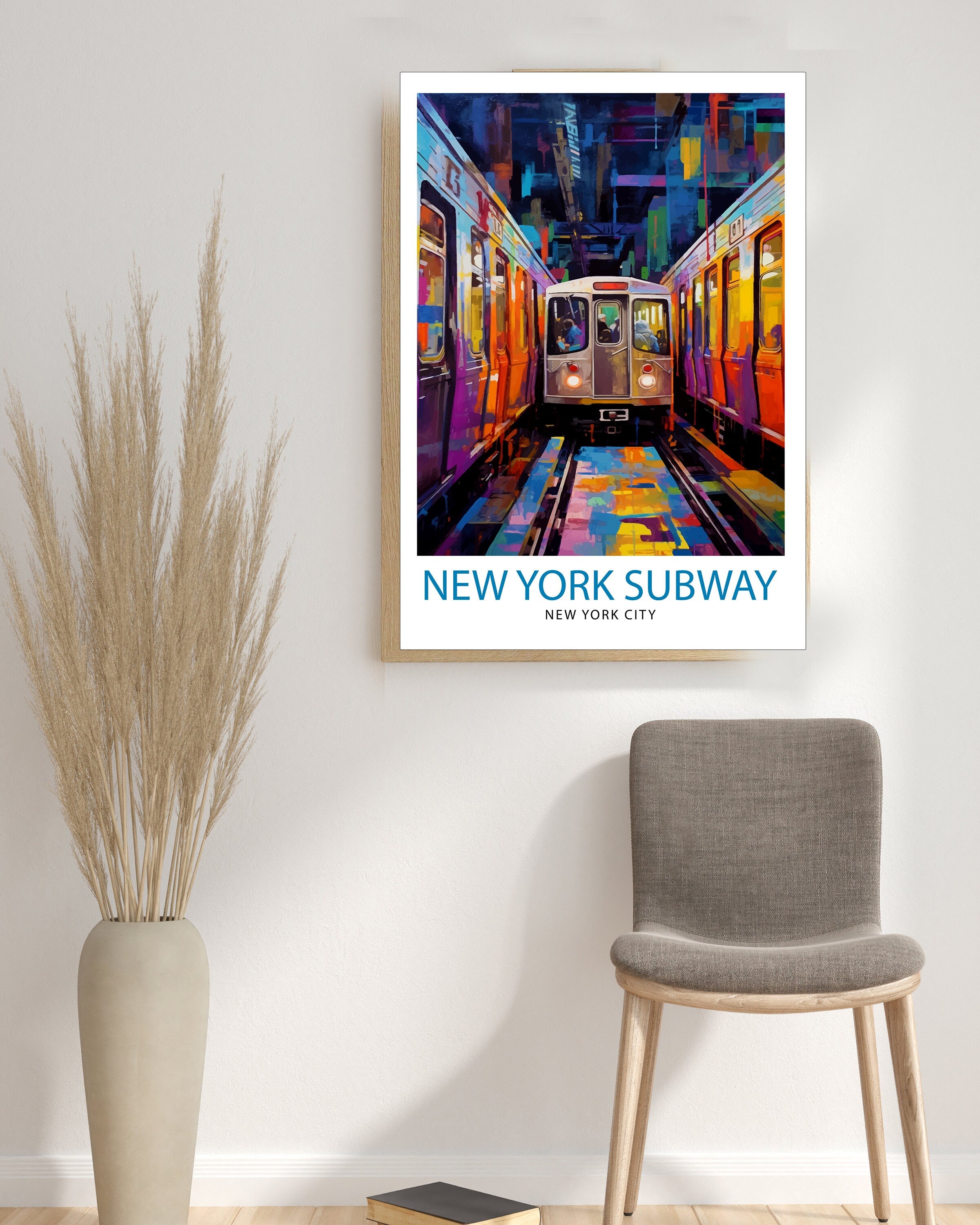 New York Subway Print| NYC Subway Wall Decor New York City Subway Poster Urban Travel Prints New York Subway Art Print Subway Map