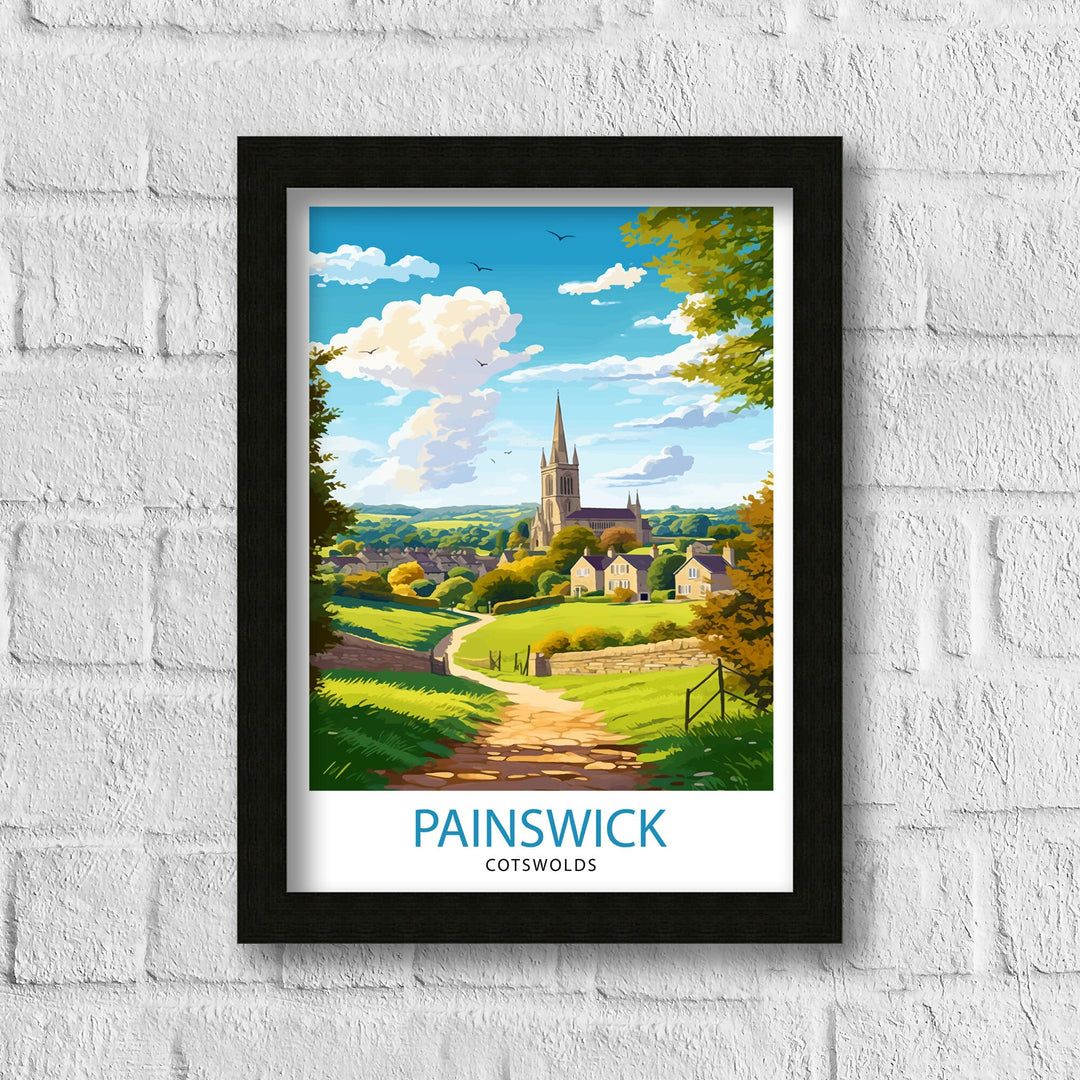 Painswick Cotswolds Travel Poster Cotswolds