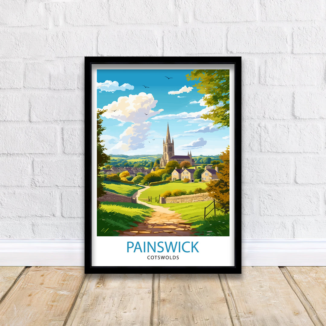 Painswick Cotswolds Travel Poster Cotswolds