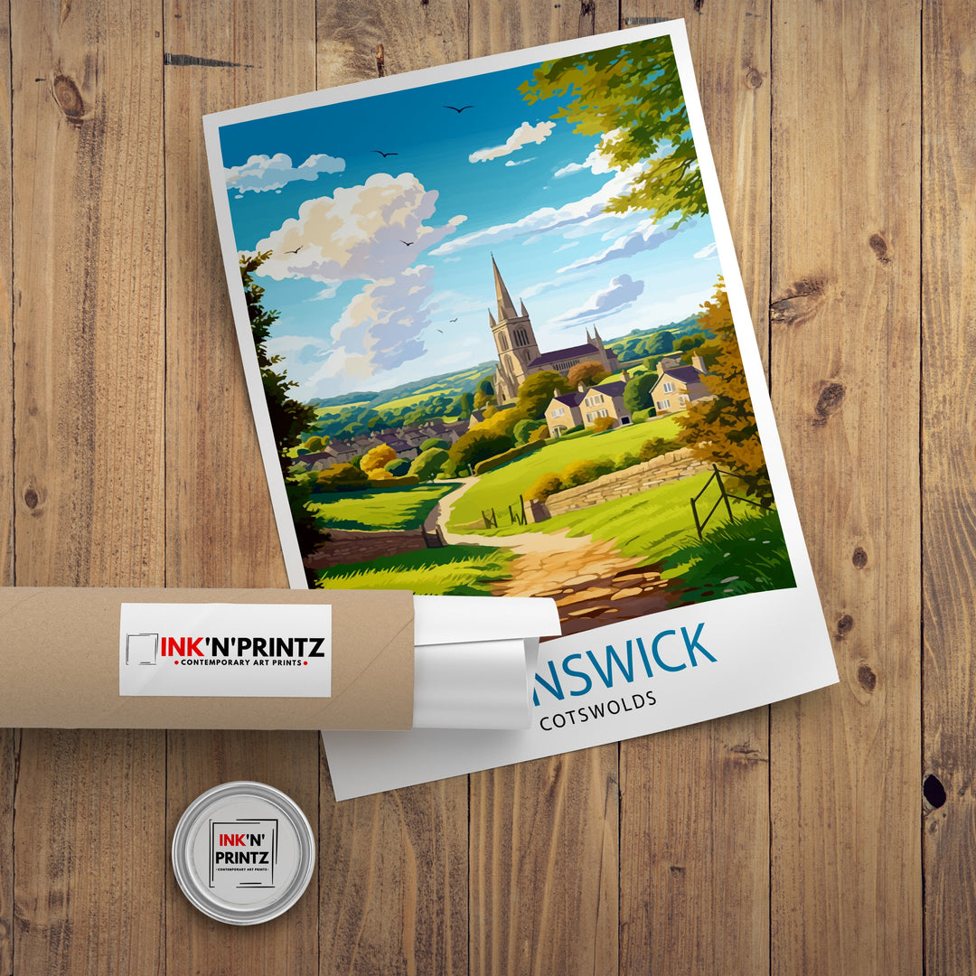 Painswick Cotswolds Travel Poster Cotswolds