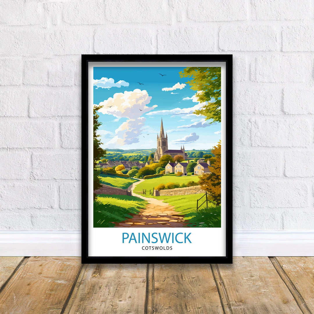 Painswick Cotswolds Travel Poster Cotswolds