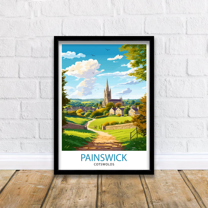 Painswick Cotswolds Travel Poster Cotswolds