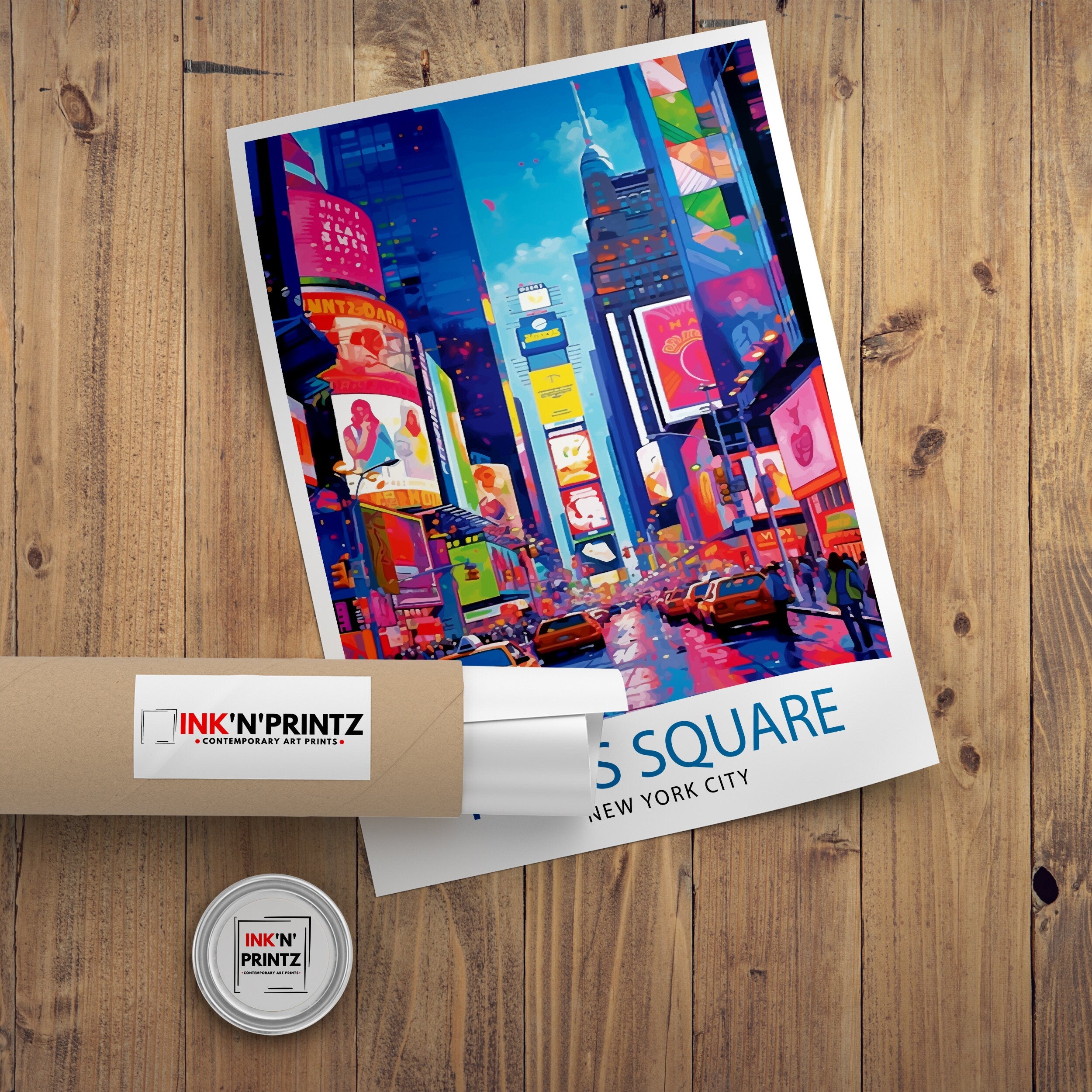 Times Square New York City Print| Times Square Wall Decor NYC Travel Poster Times Square Art Print Times Square Illustration Times Square