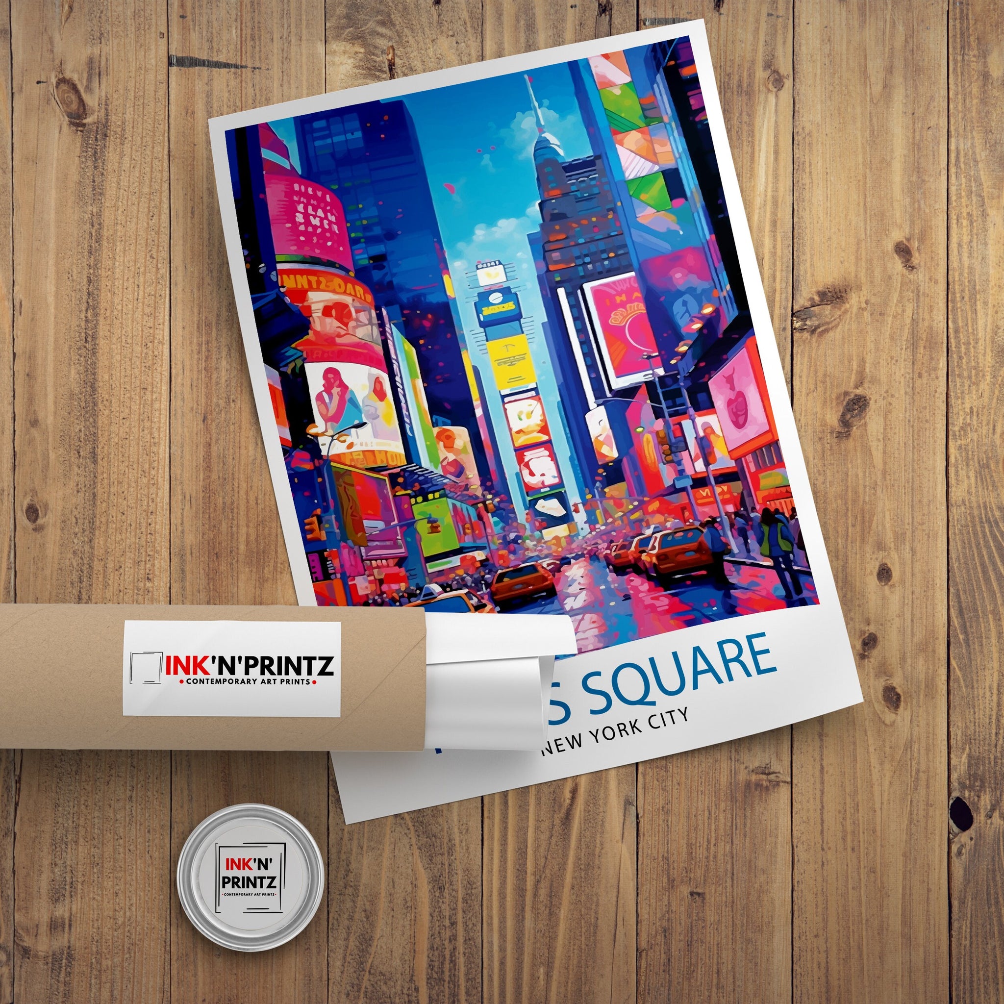 Times Square New York City Print| Times Square Wall Decor NYC Travel Poster Times Square Art Print Times Square Illustration Times Square
