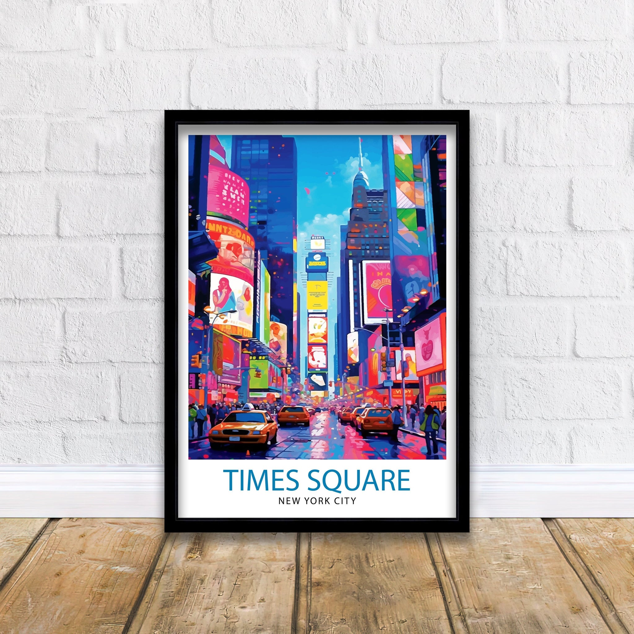 Times Square New York City Print| Times Square Wall Decor NYC Travel Poster Times Square Art Print Times Square Illustration Times Square
