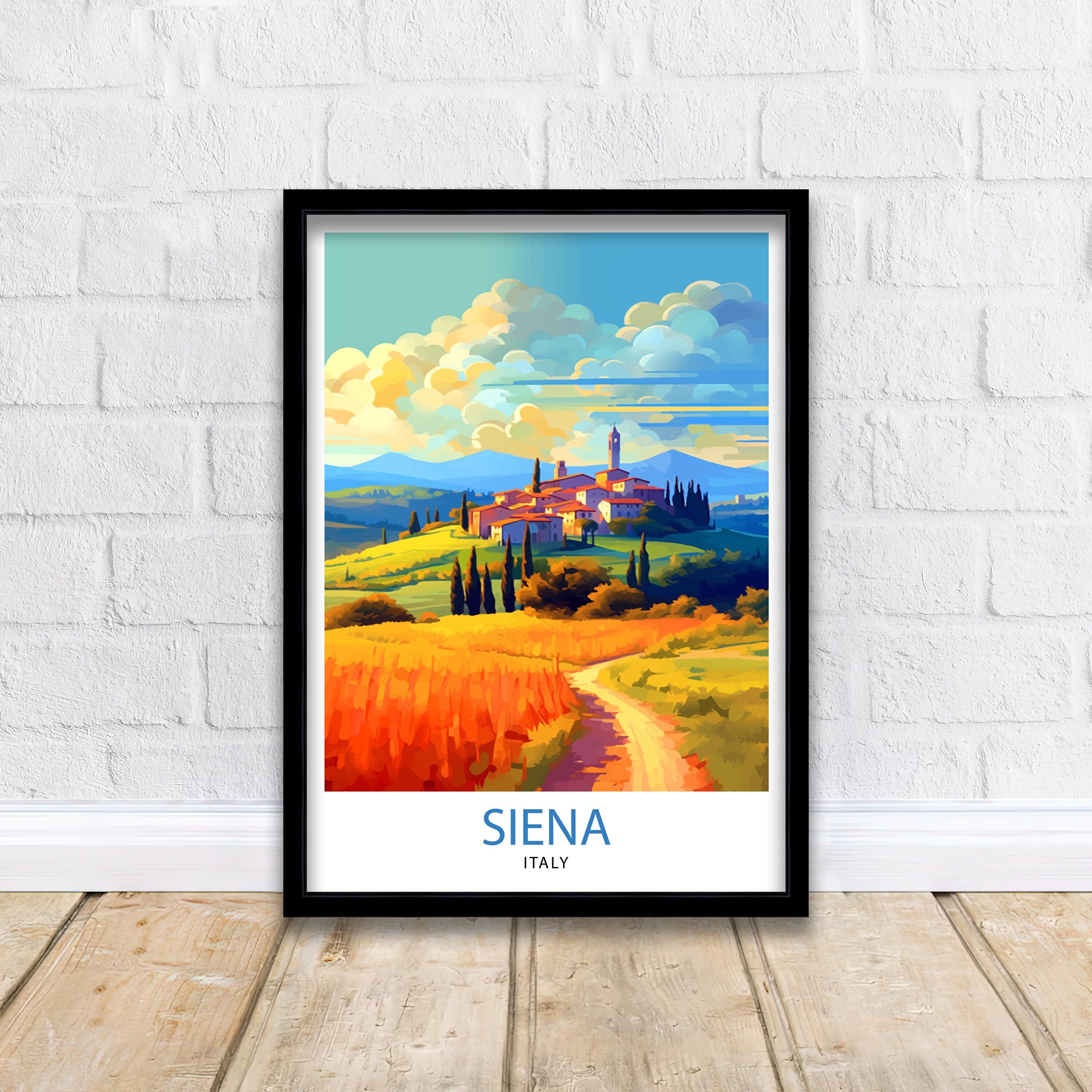 Siena Italy Art Print, Tuscany Travel Poster
