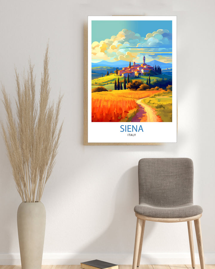 Siena Italy Travel Poster Siena