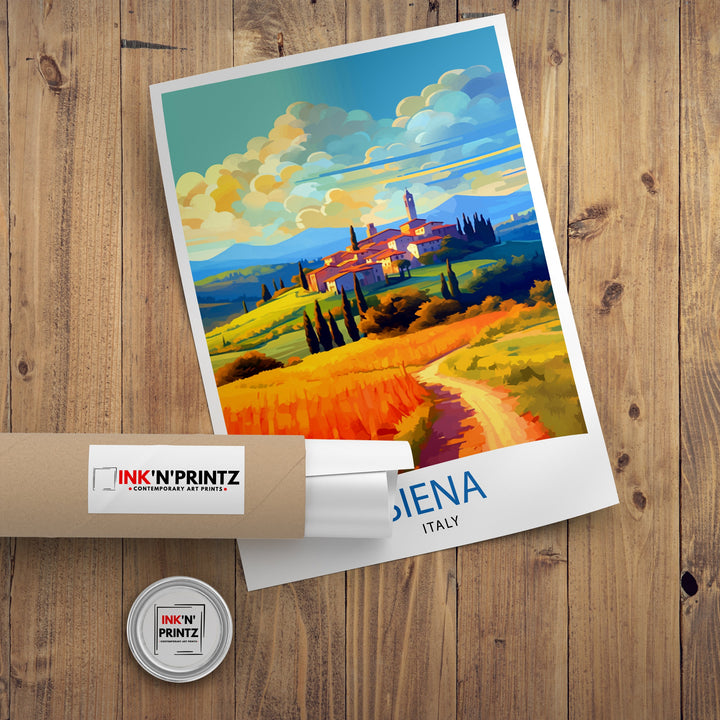 Siena Italy Travel Poster Siena