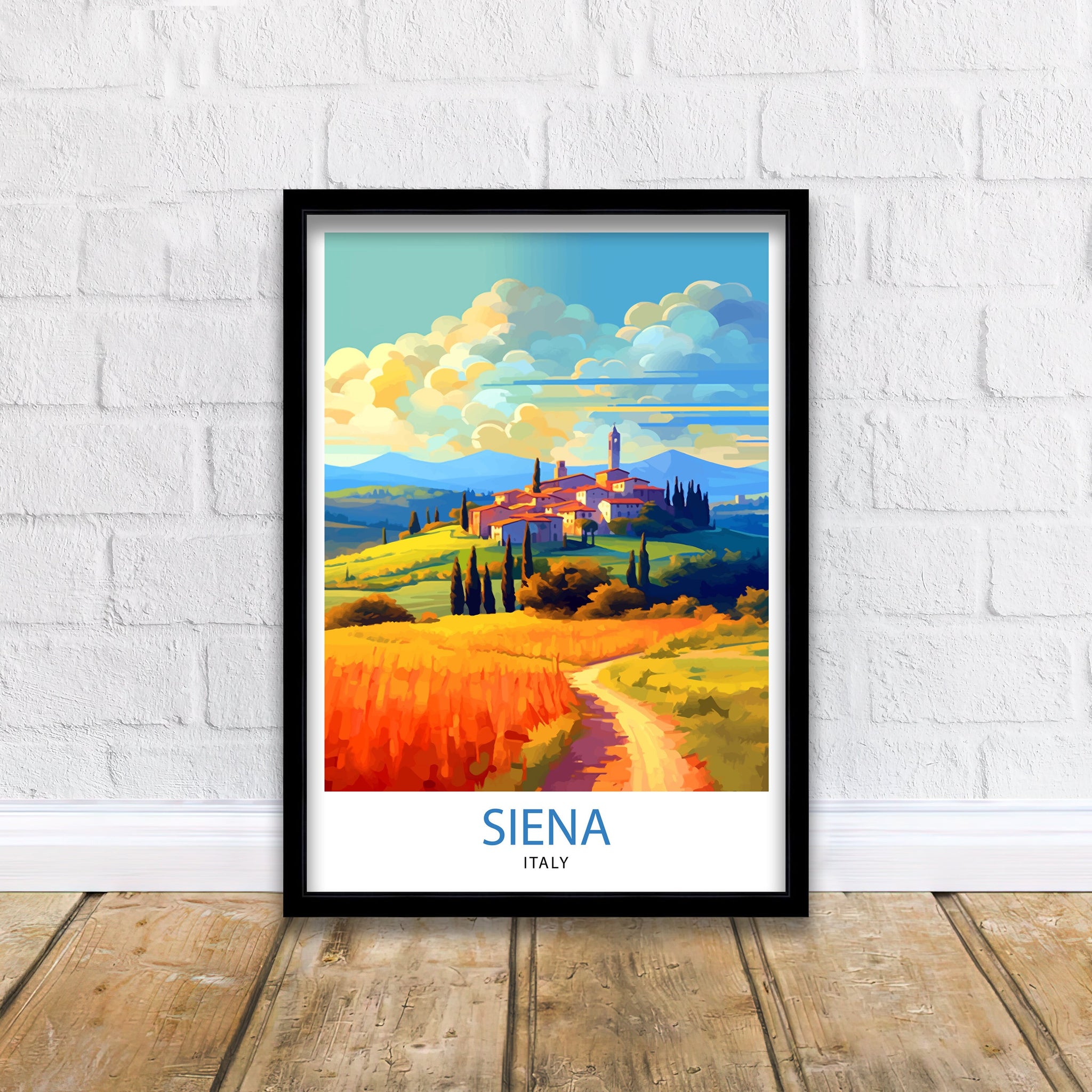 Siena Italy Art Print, Tuscany Travel Poster